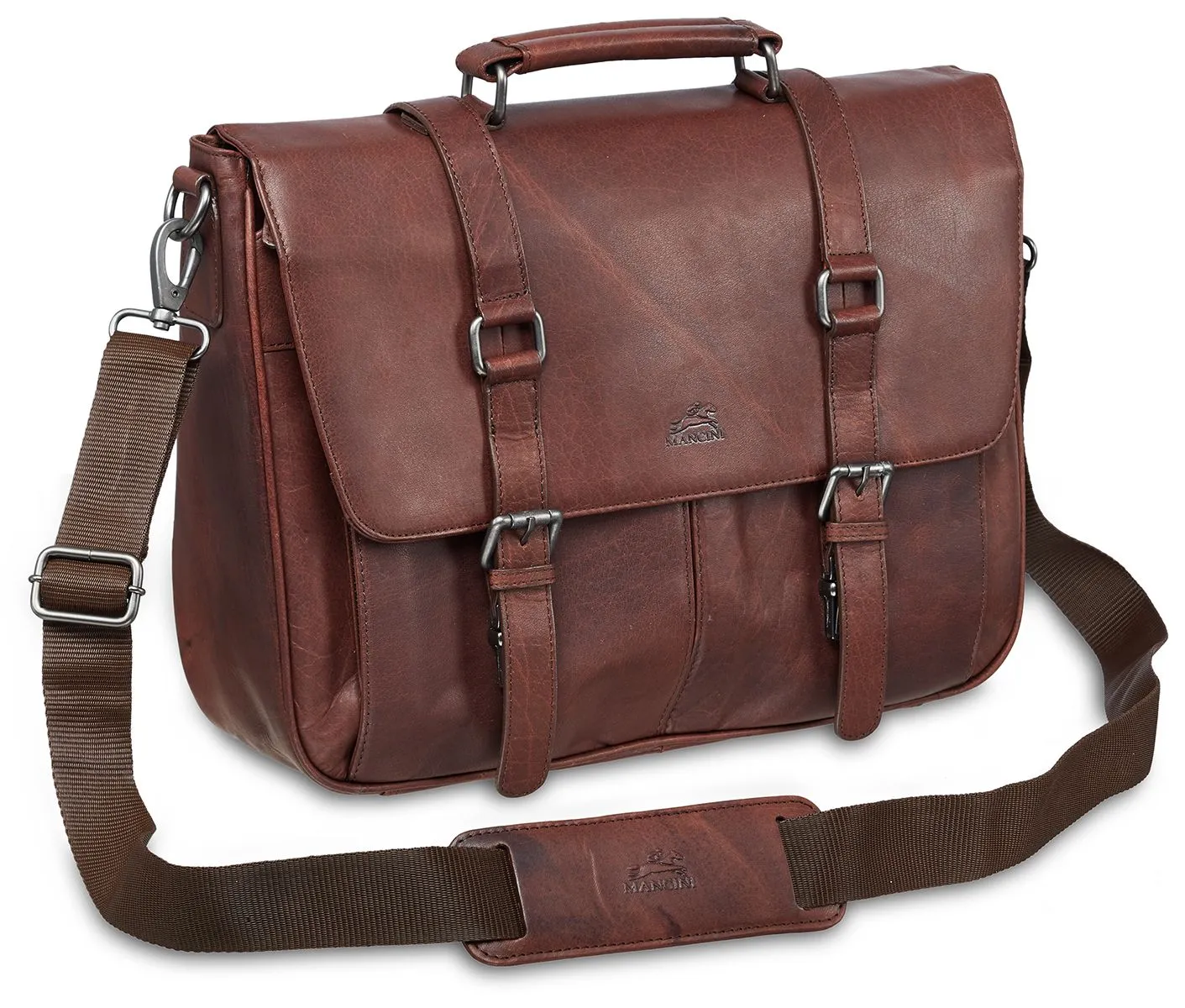 Mancini Buffalo Collection Leather Briefcase