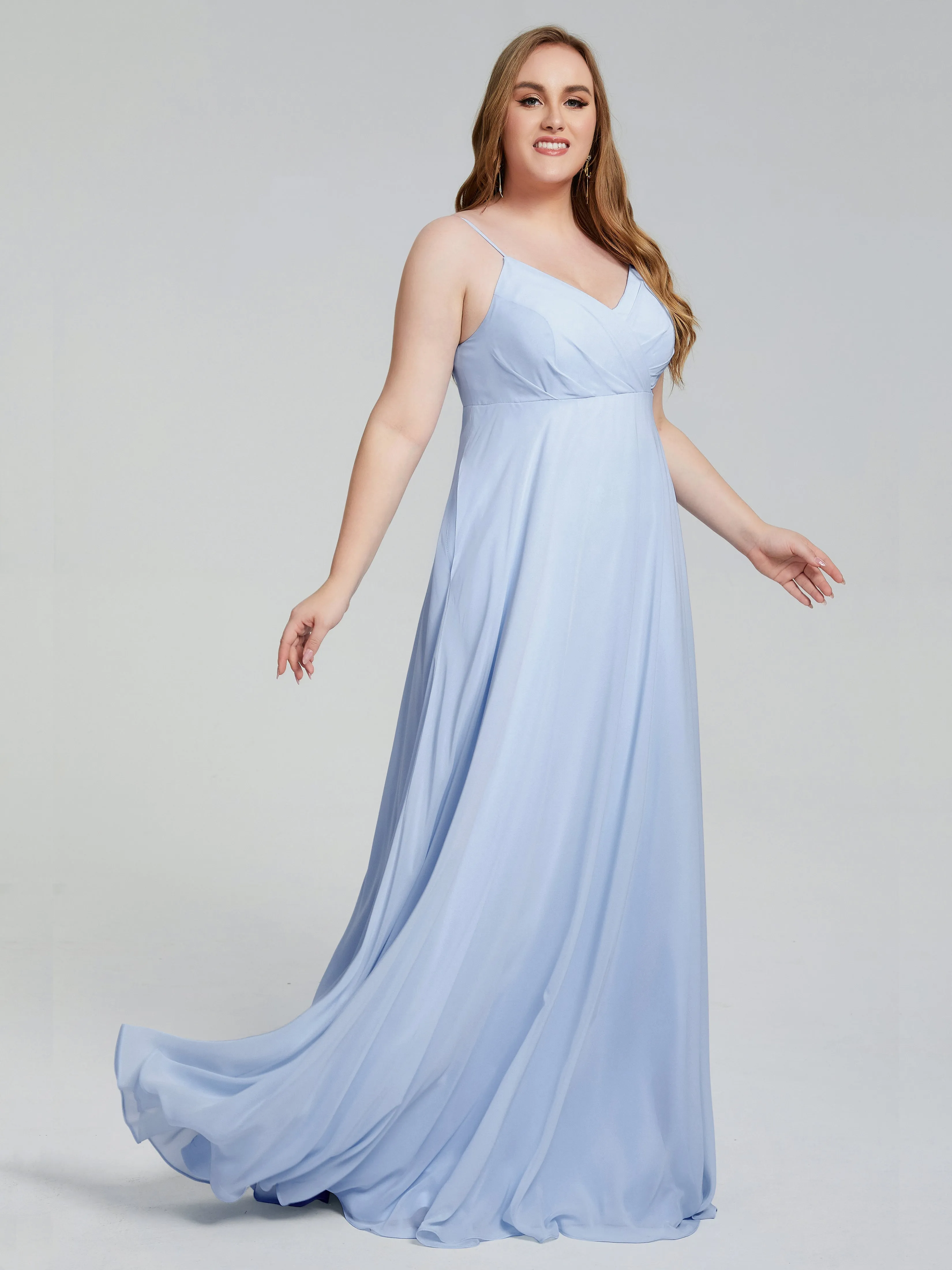 Mariah Elegant Sweep Train Plus Size Bridesmaid Dresses