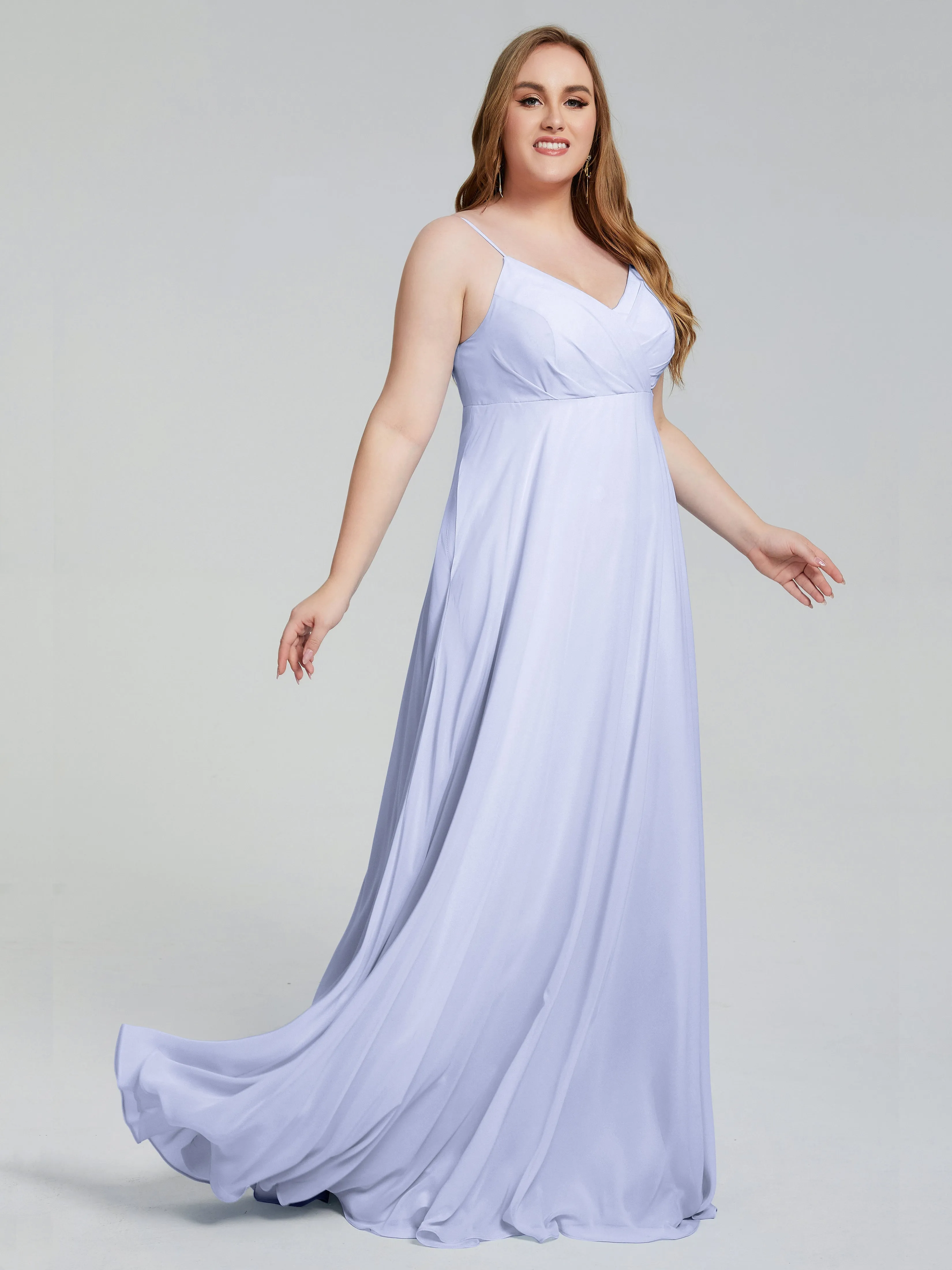 Mariah Elegant Sweep Train Plus Size Bridesmaid Dresses