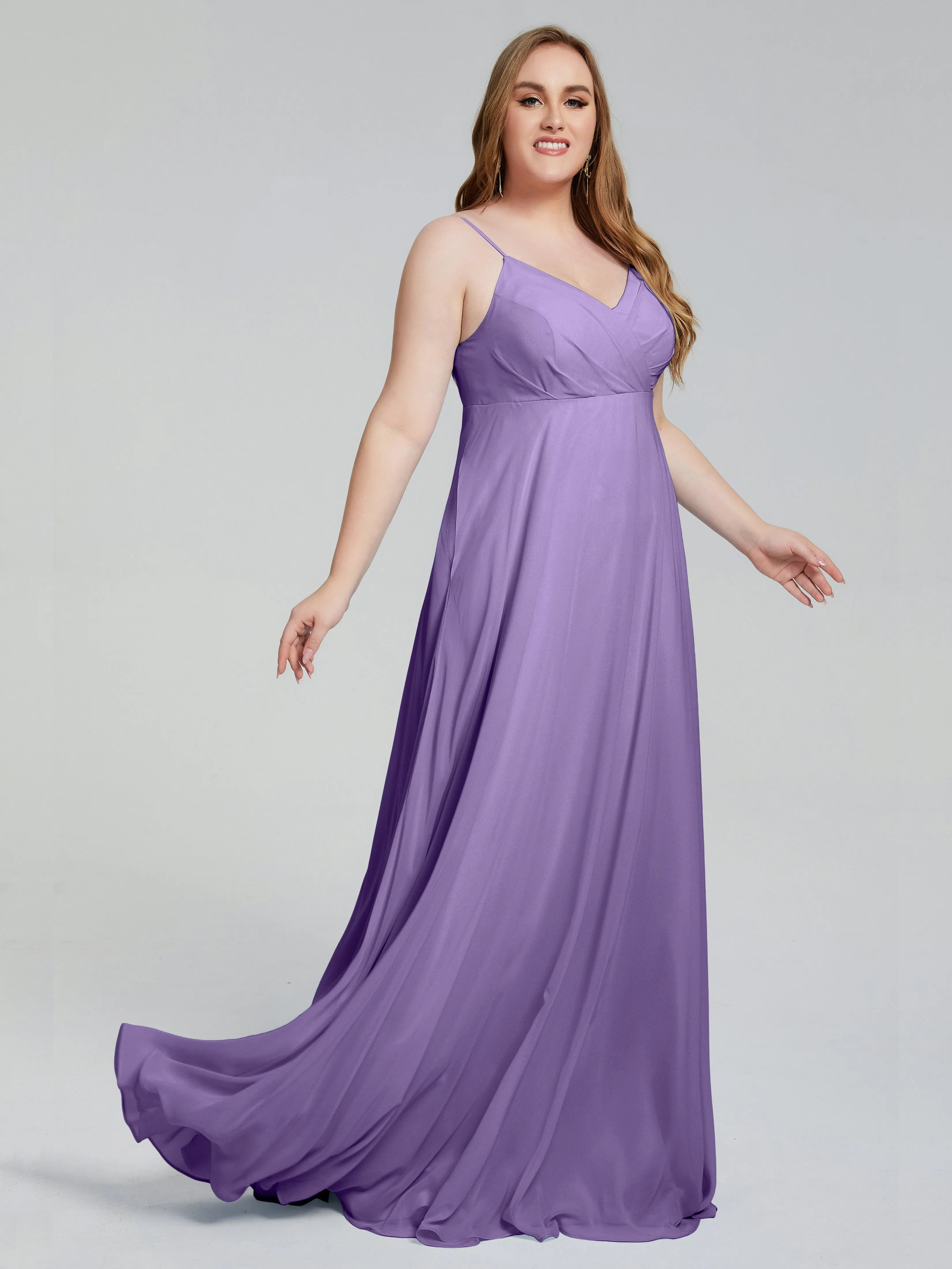 Mariah Elegant Sweep Train Plus Size Bridesmaid Dresses