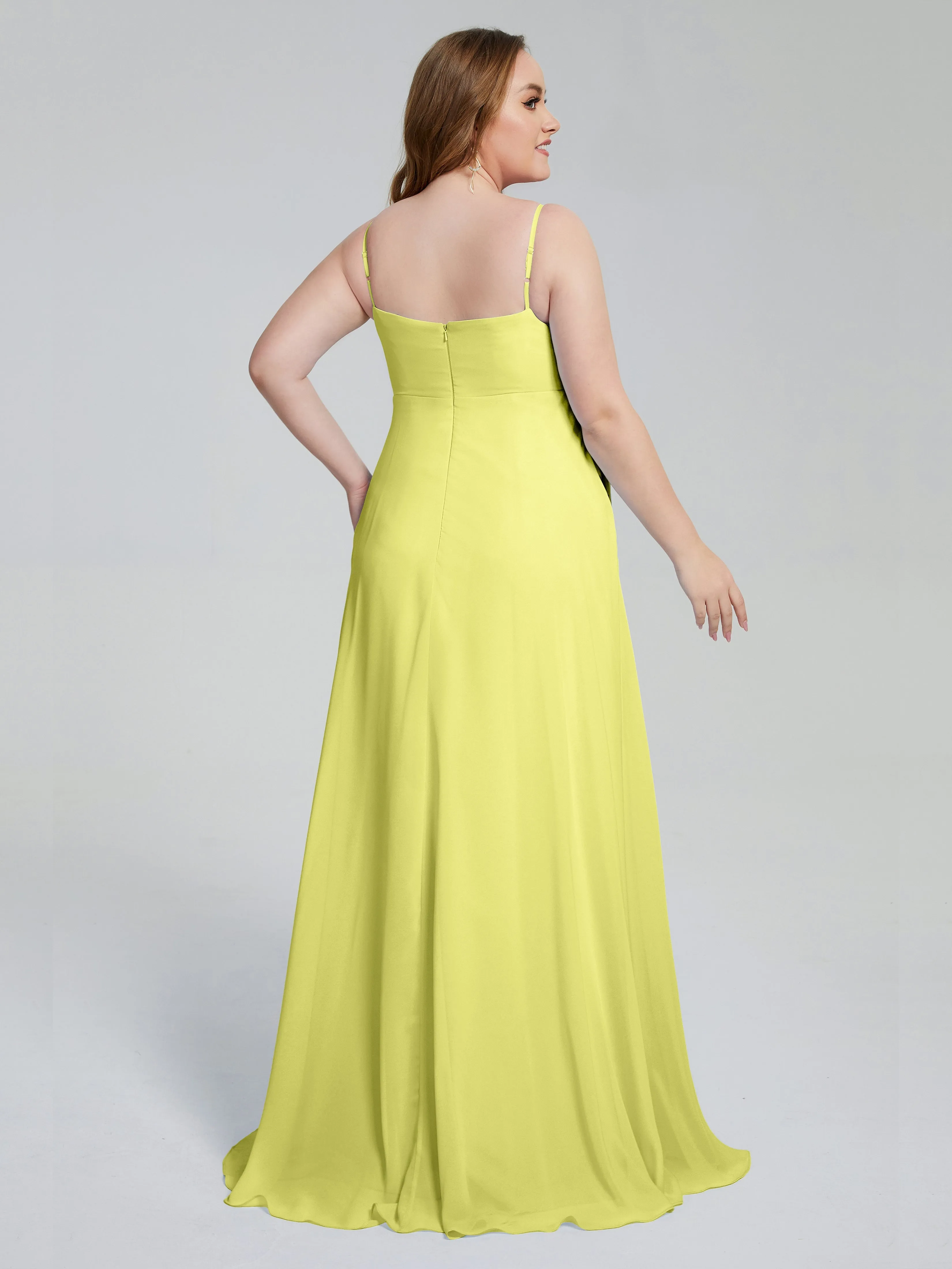 Mariah Elegant Sweep Train Plus Size Bridesmaid Dresses