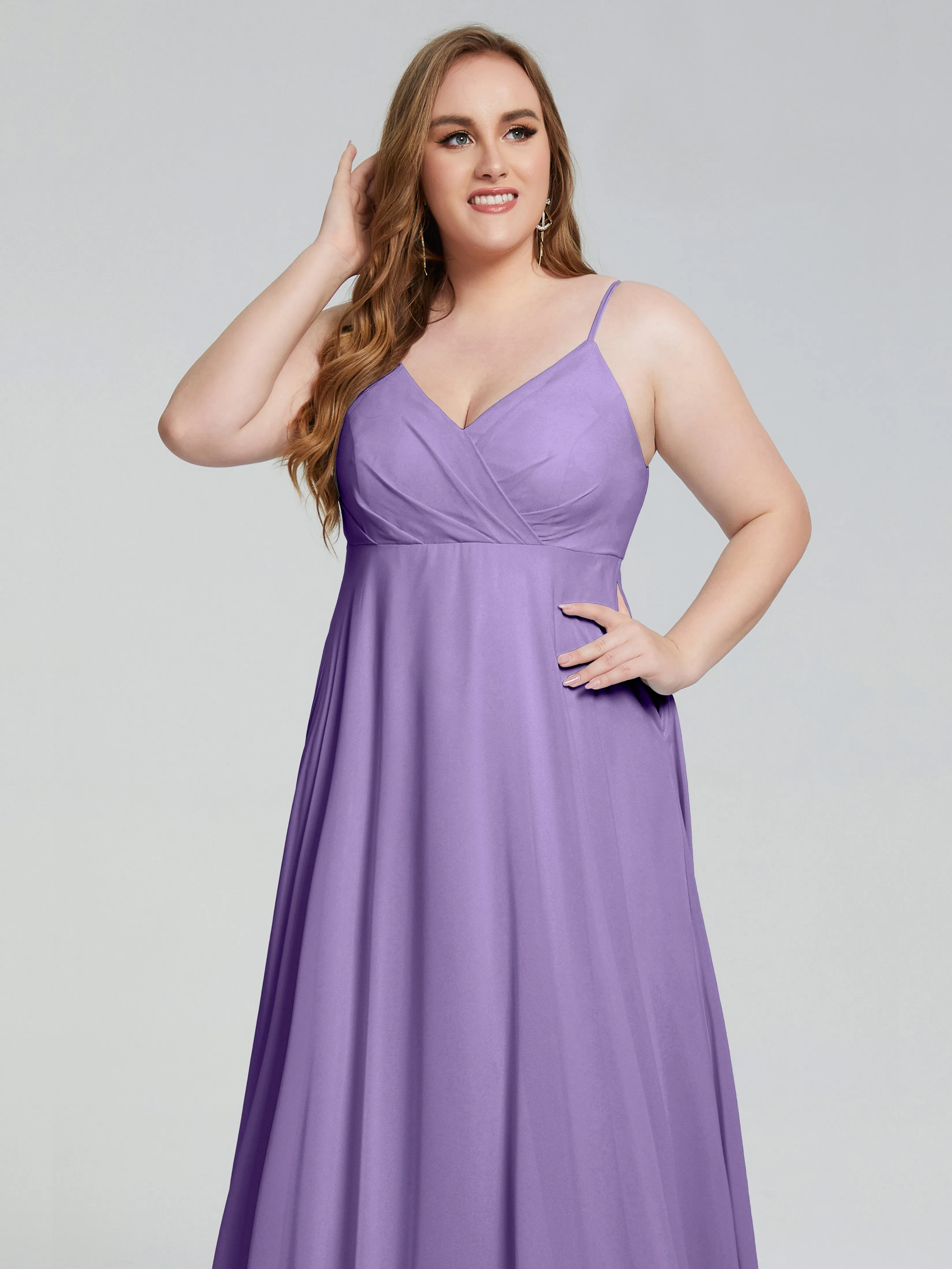 Mariah Elegant Sweep Train Plus Size Bridesmaid Dresses