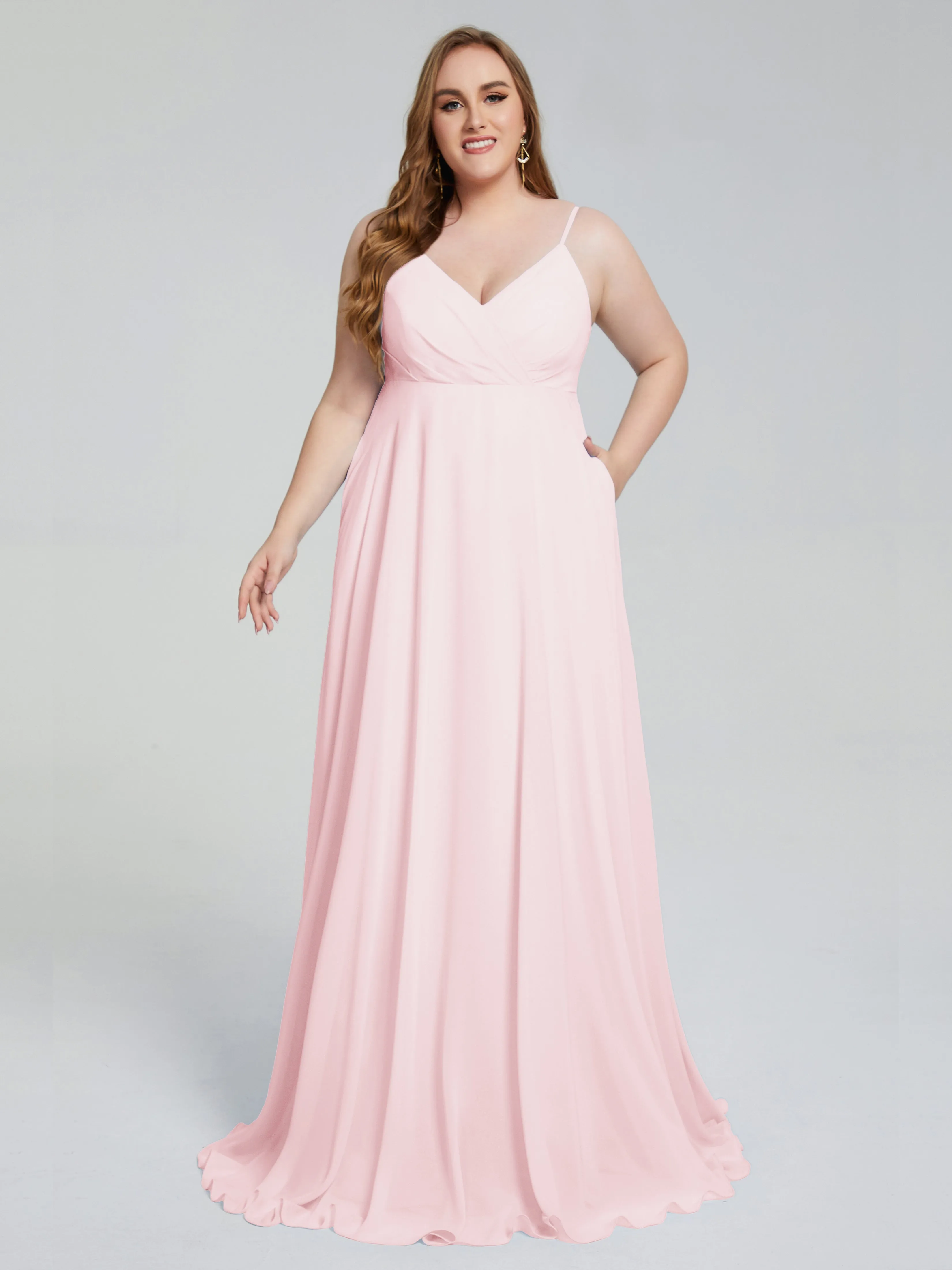 Mariah Elegant Sweep Train Plus Size Bridesmaid Dresses