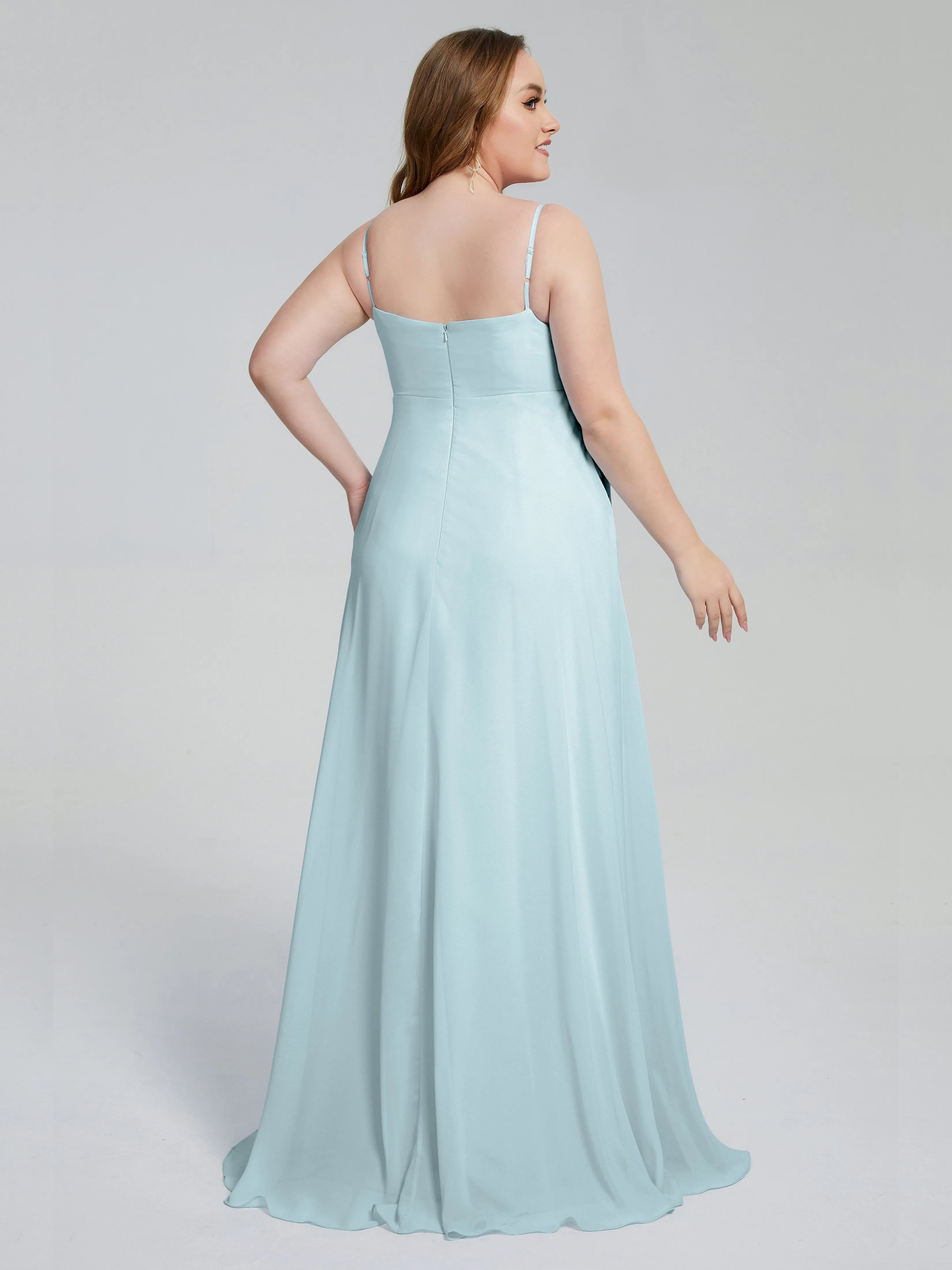 Mariah Elegant Sweep Train Plus Size Bridesmaid Dresses