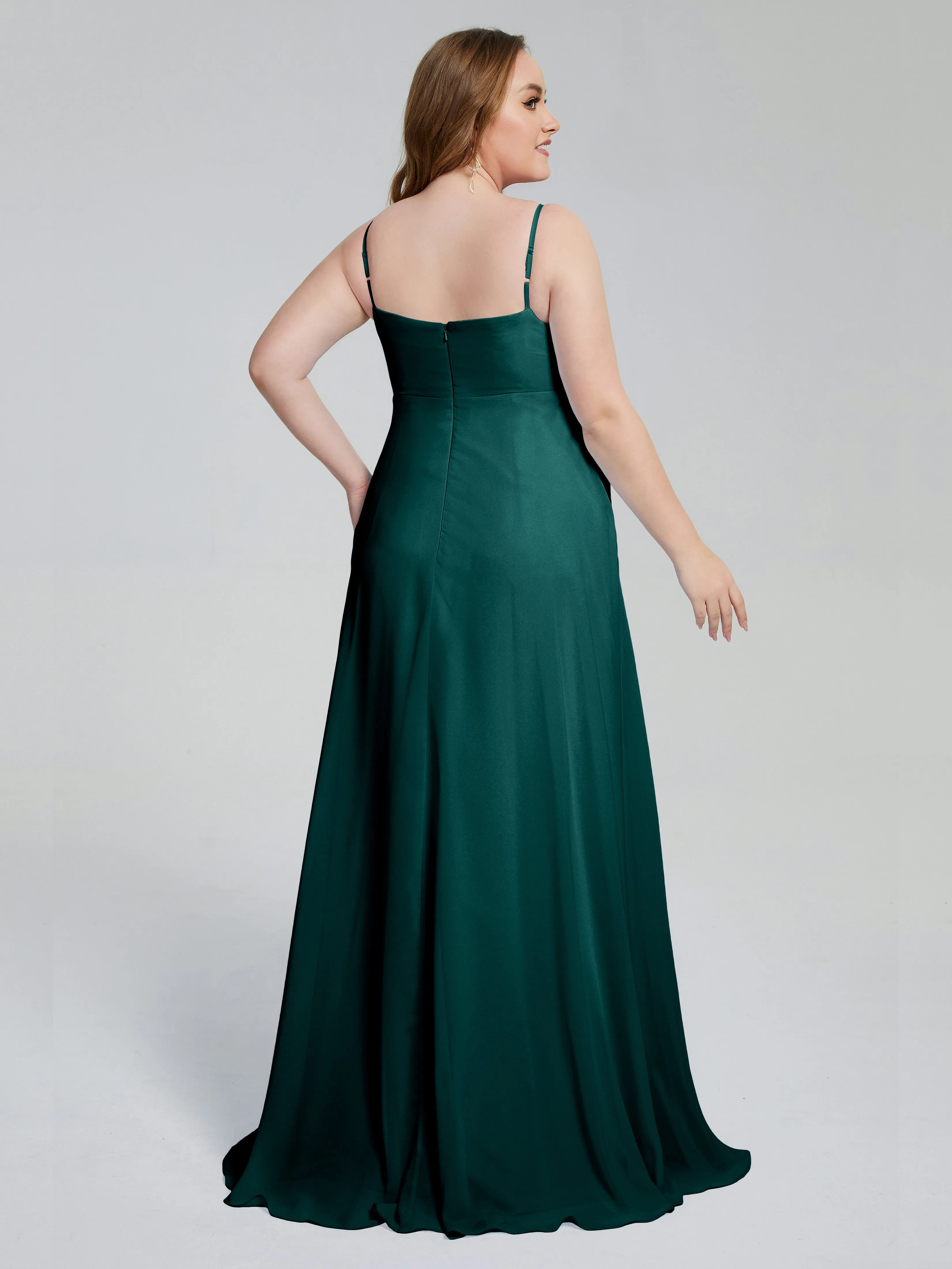 Mariah Elegant Sweep Train Plus Size Bridesmaid Dresses