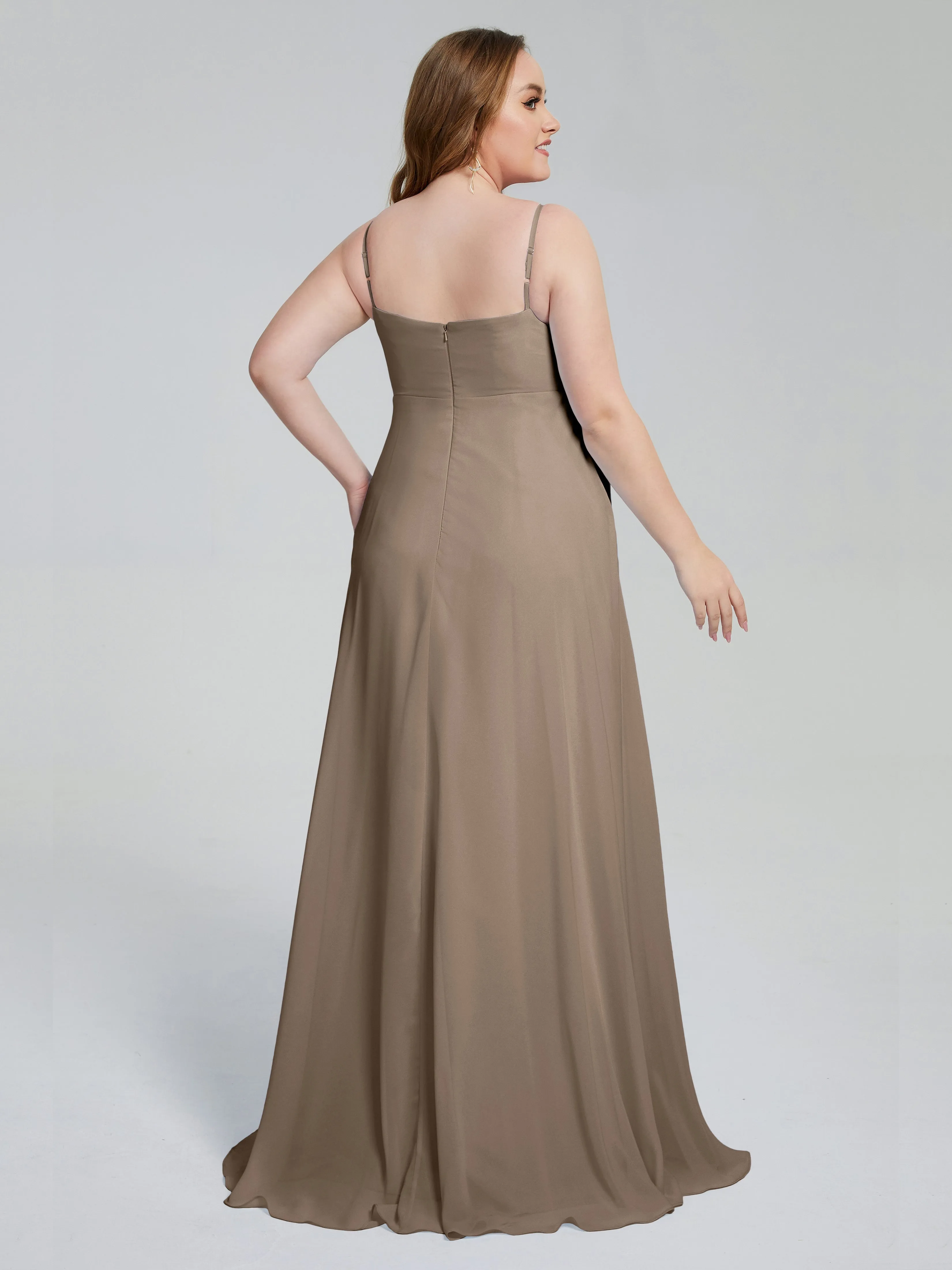 Mariah Elegant Sweep Train Plus Size Bridesmaid Dresses