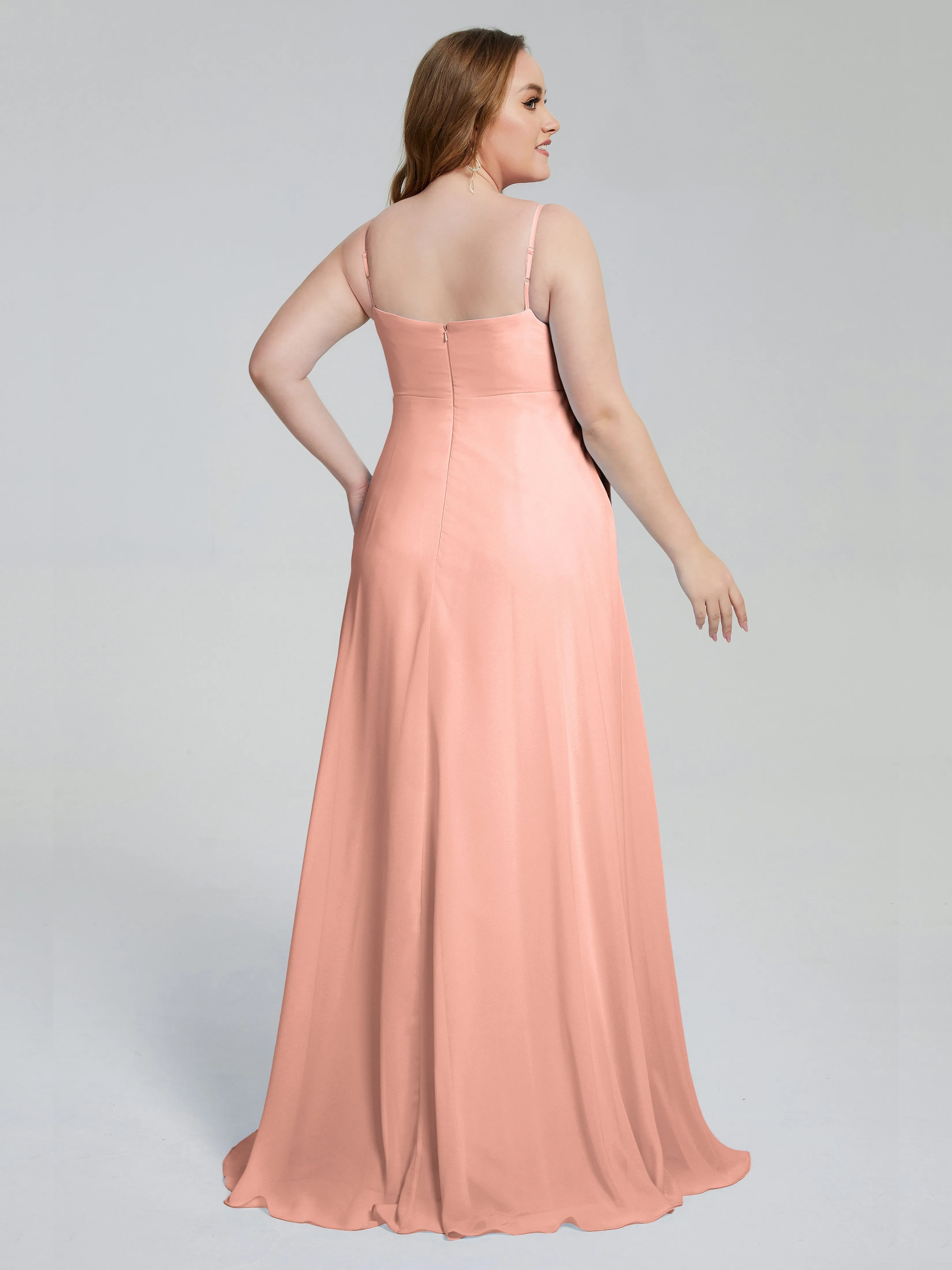 Mariah Elegant Sweep Train Plus Size Bridesmaid Dresses