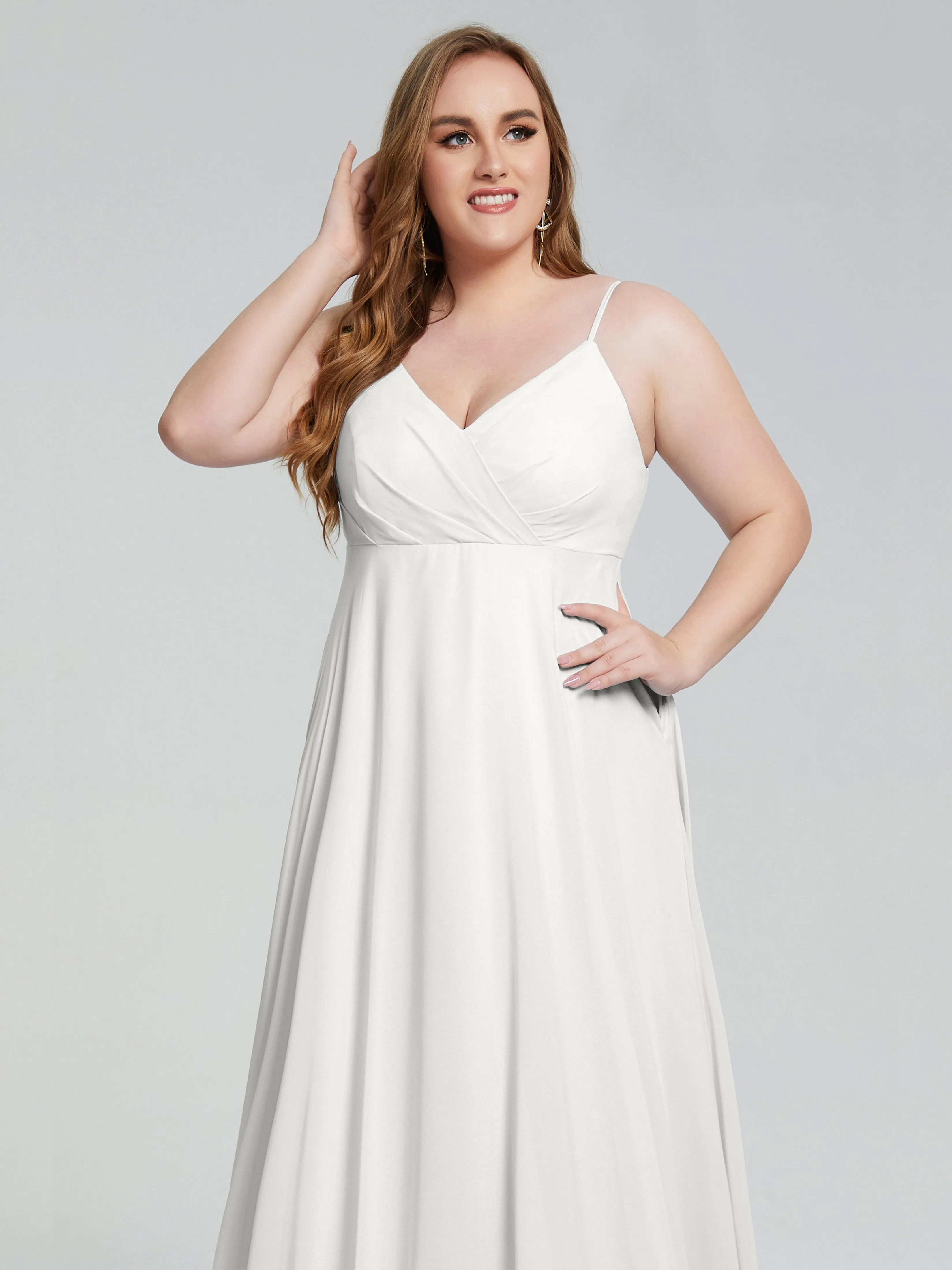 Mariah Elegant Sweep Train Plus Size Bridesmaid Dresses