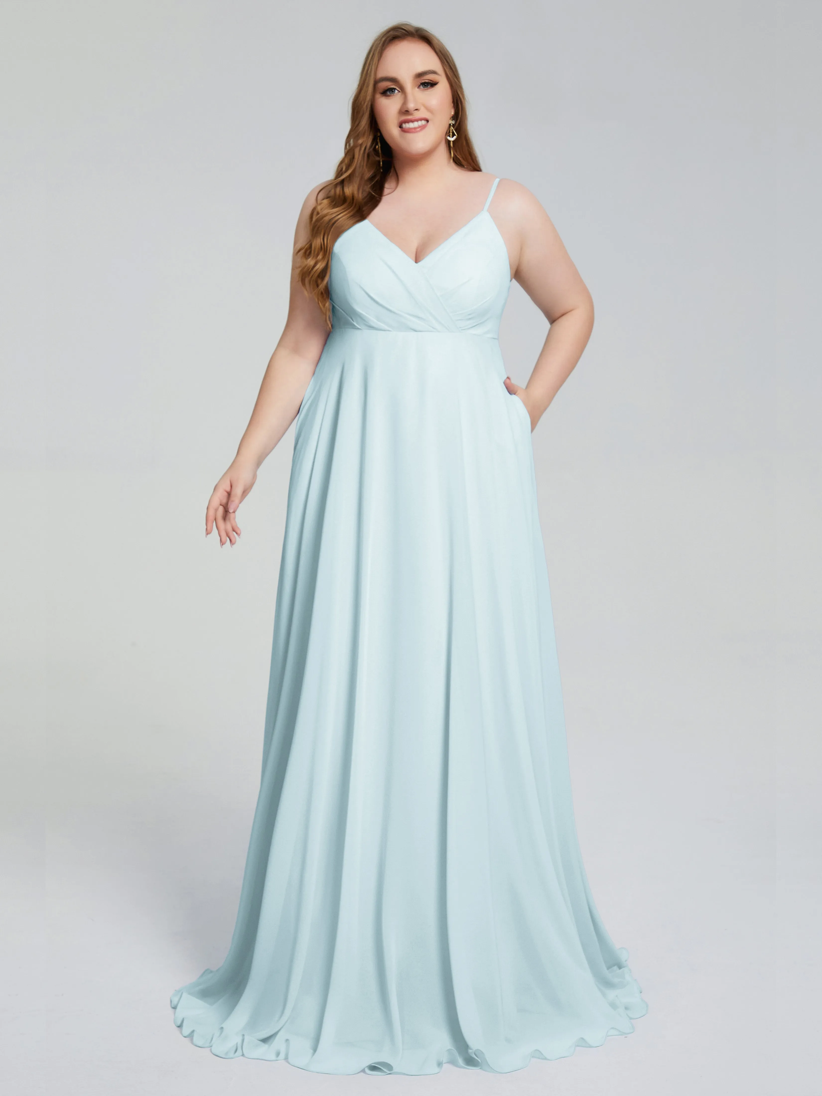 Mariah Elegant Sweep Train Plus Size Bridesmaid Dresses