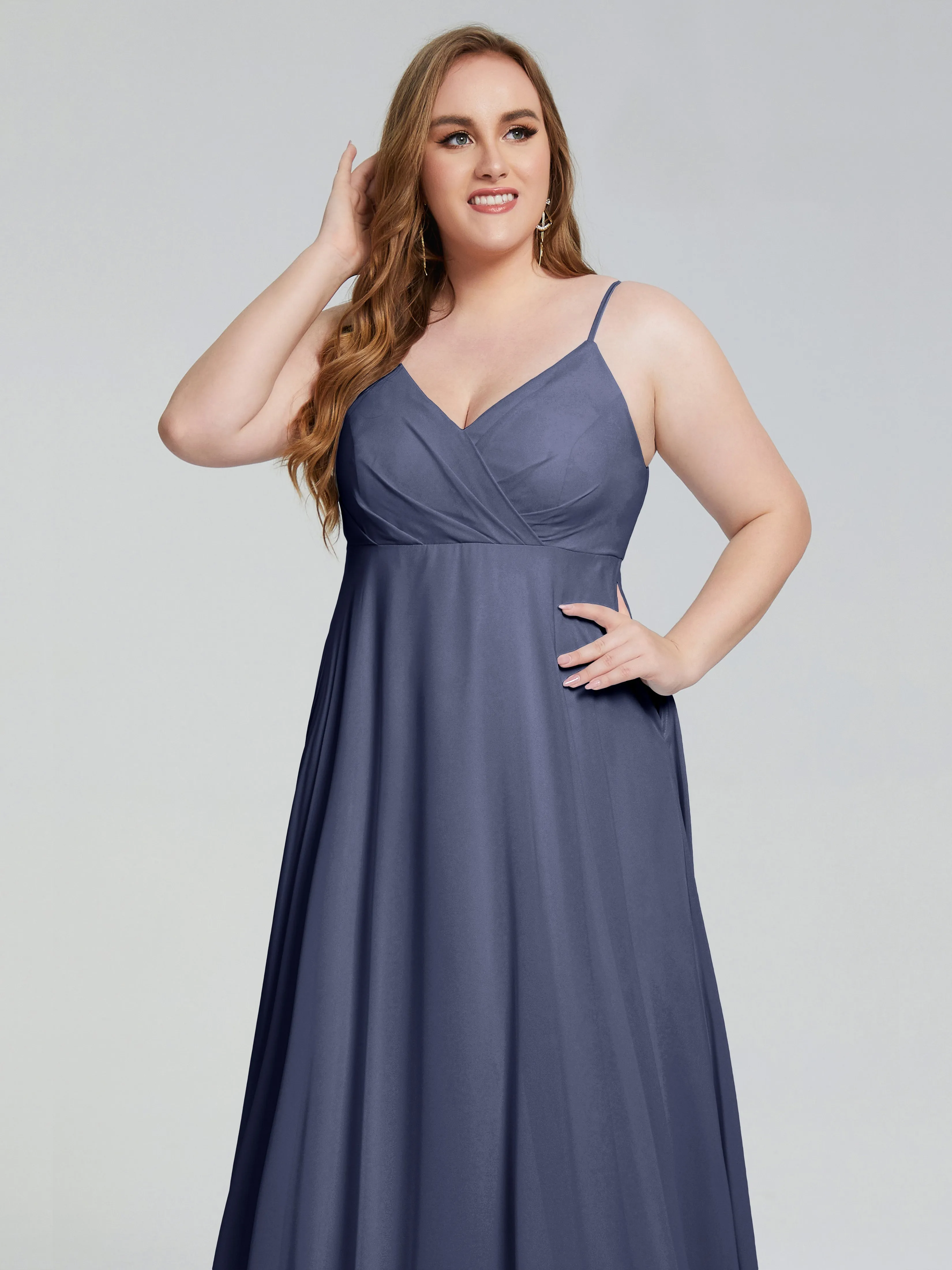 Mariah Elegant Sweep Train Plus Size Bridesmaid Dresses