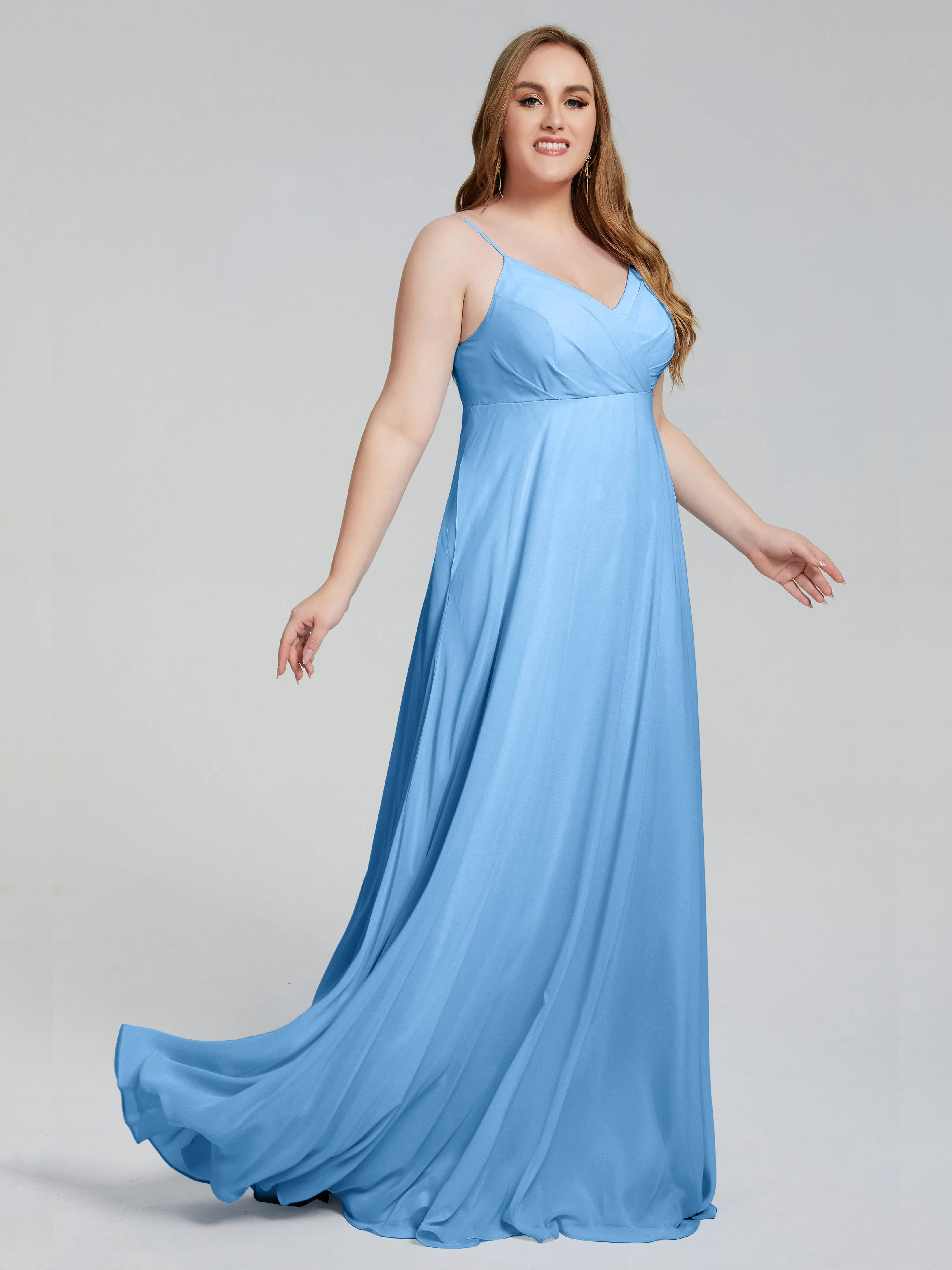 Mariah Elegant Sweep Train Plus Size Bridesmaid Dresses