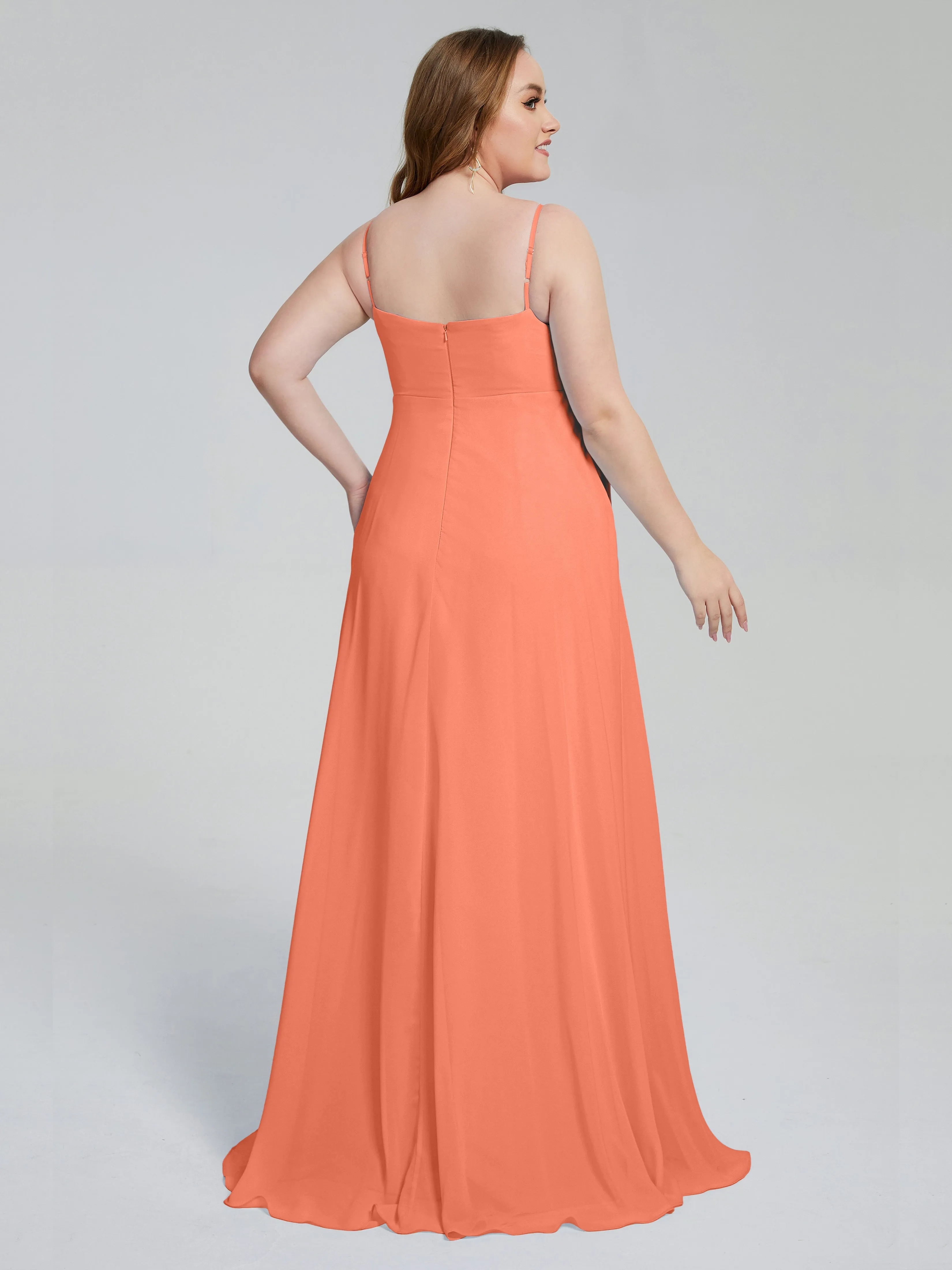 Mariah Elegant Sweep Train Plus Size Bridesmaid Dresses