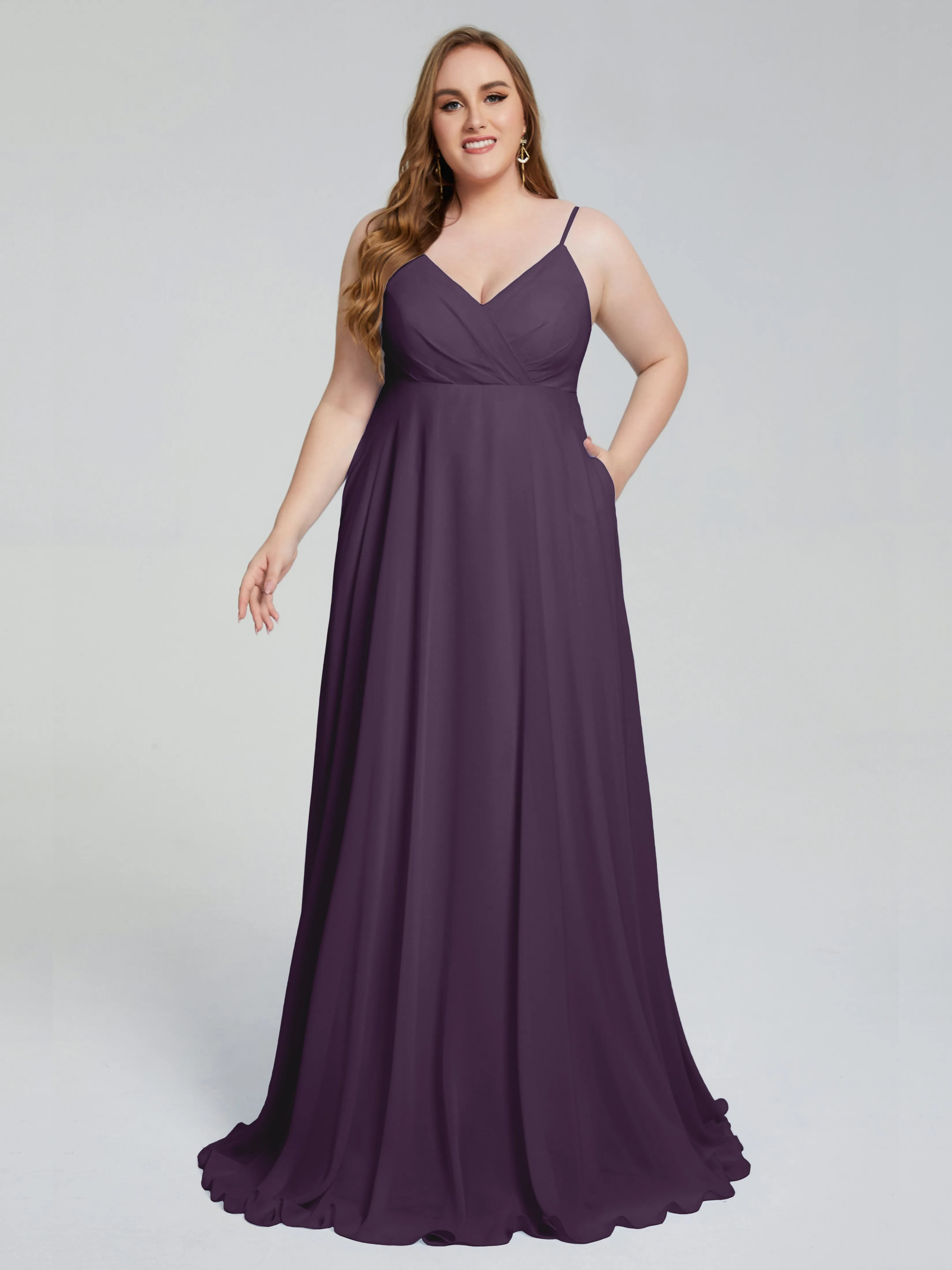 Mariah Elegant Sweep Train Plus Size Bridesmaid Dresses