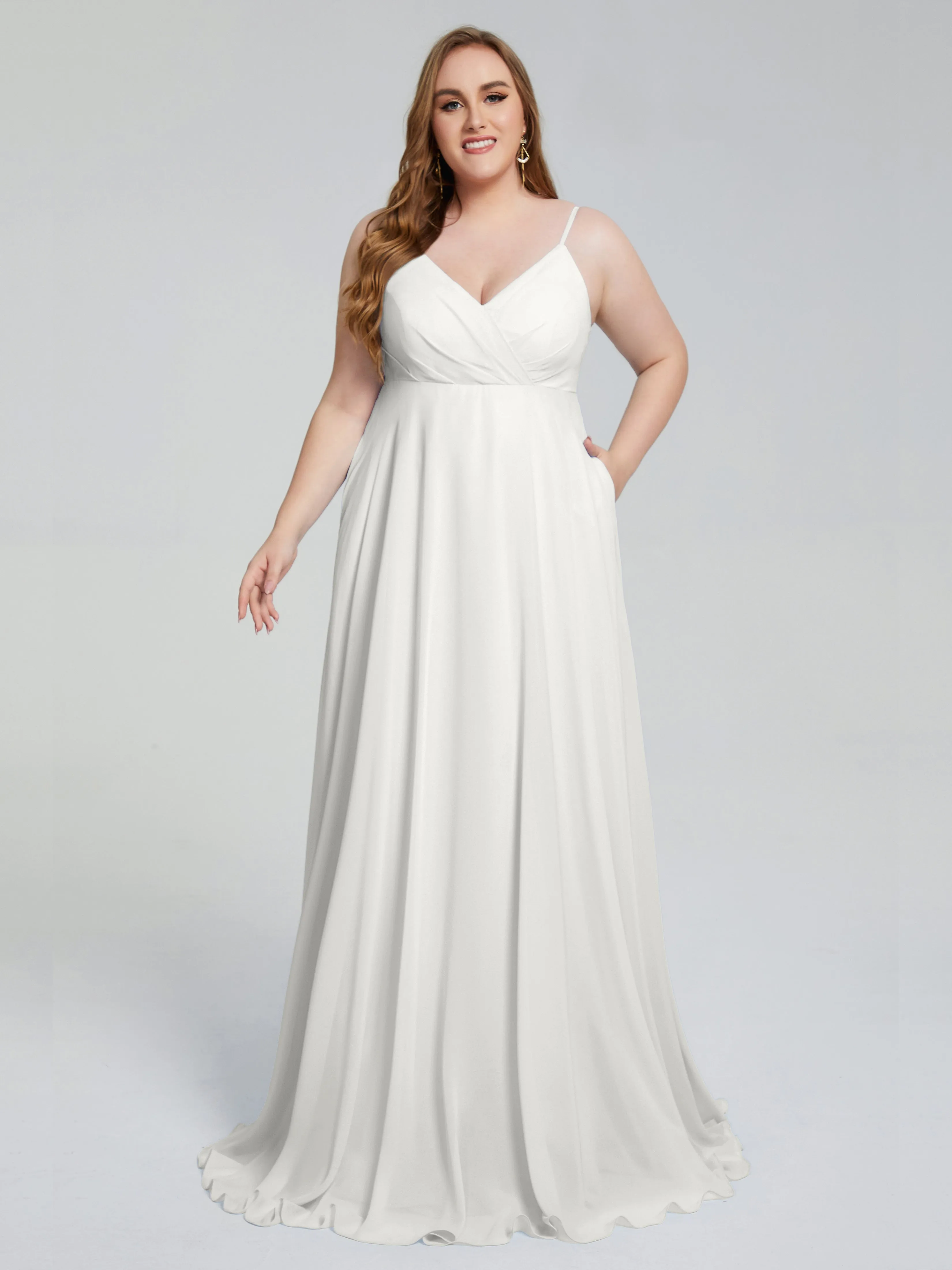 Mariah Elegant Sweep Train Plus Size Bridesmaid Dresses