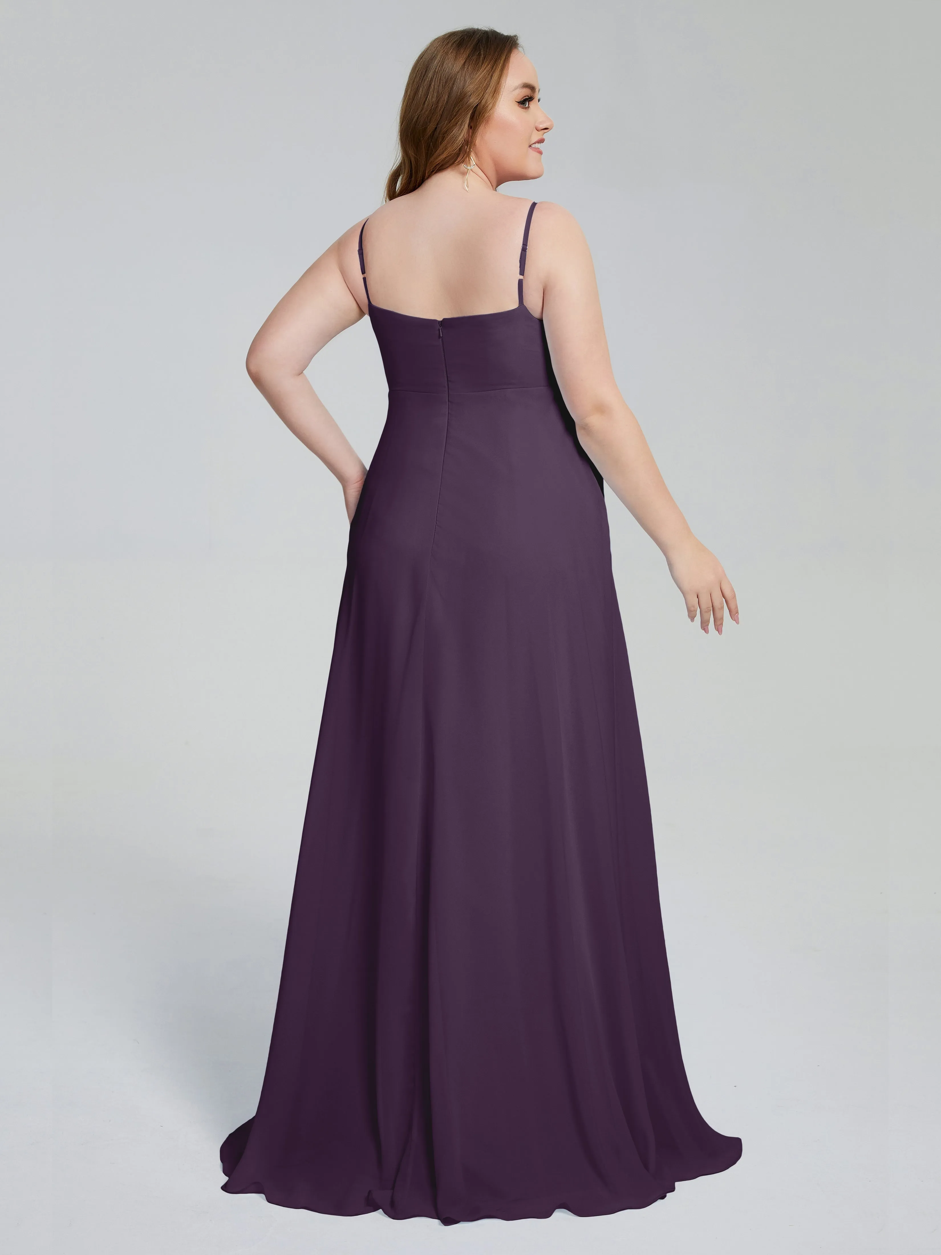 Mariah Elegant Sweep Train Plus Size Bridesmaid Dresses