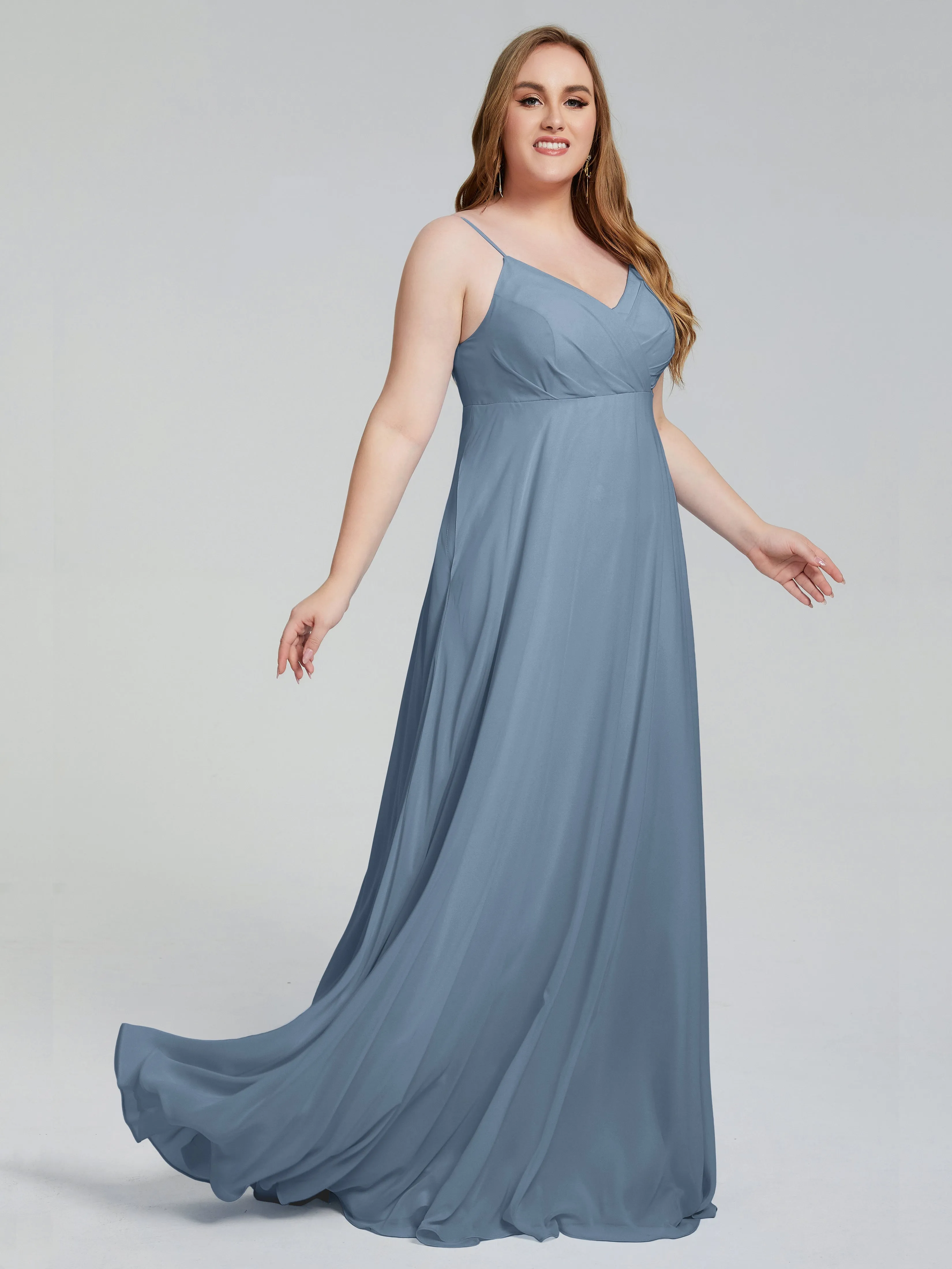 Mariah Elegant Sweep Train Plus Size Bridesmaid Dresses