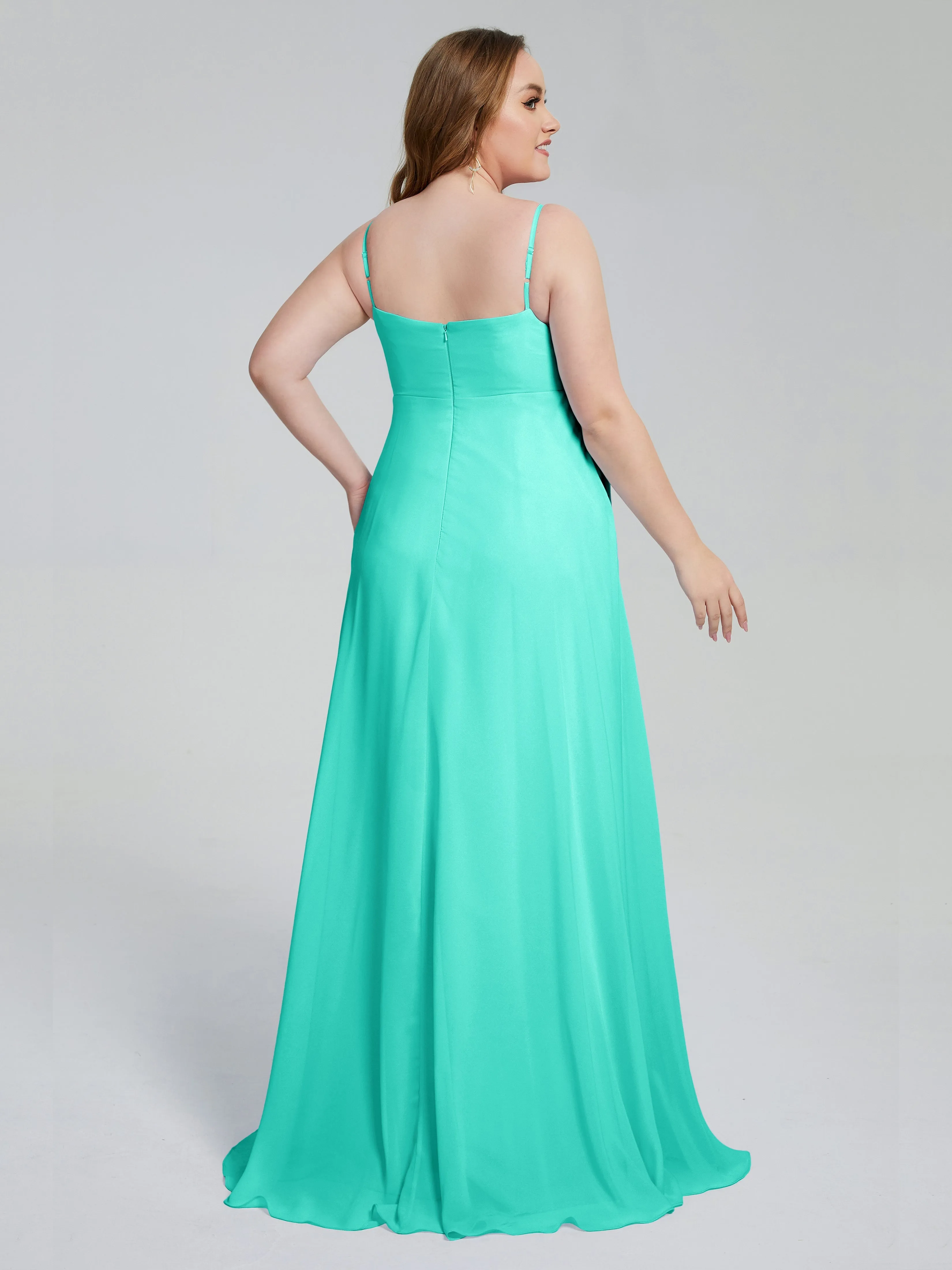 Mariah Elegant Sweep Train Plus Size Bridesmaid Dresses