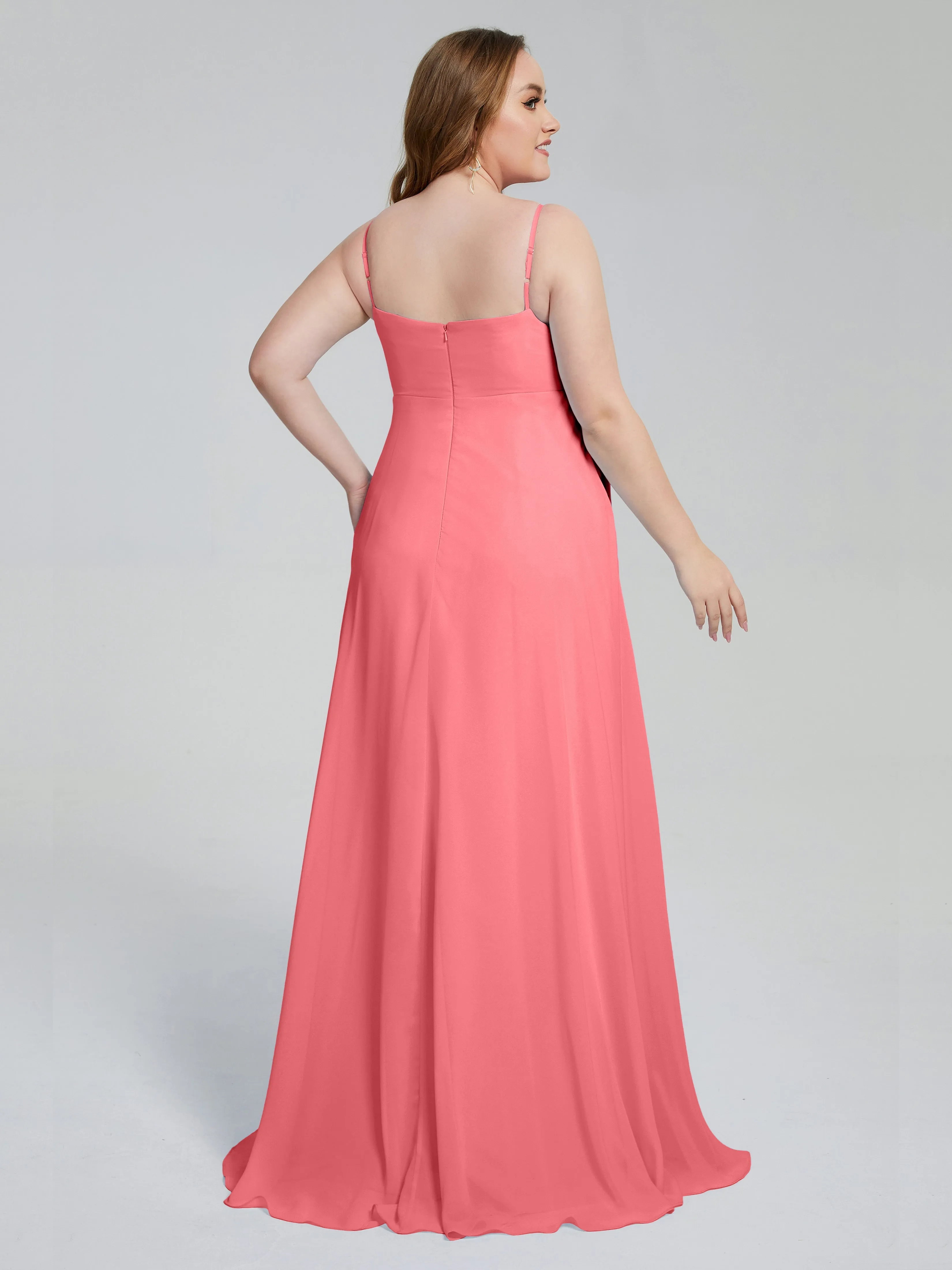 Mariah Elegant Sweep Train Plus Size Bridesmaid Dresses