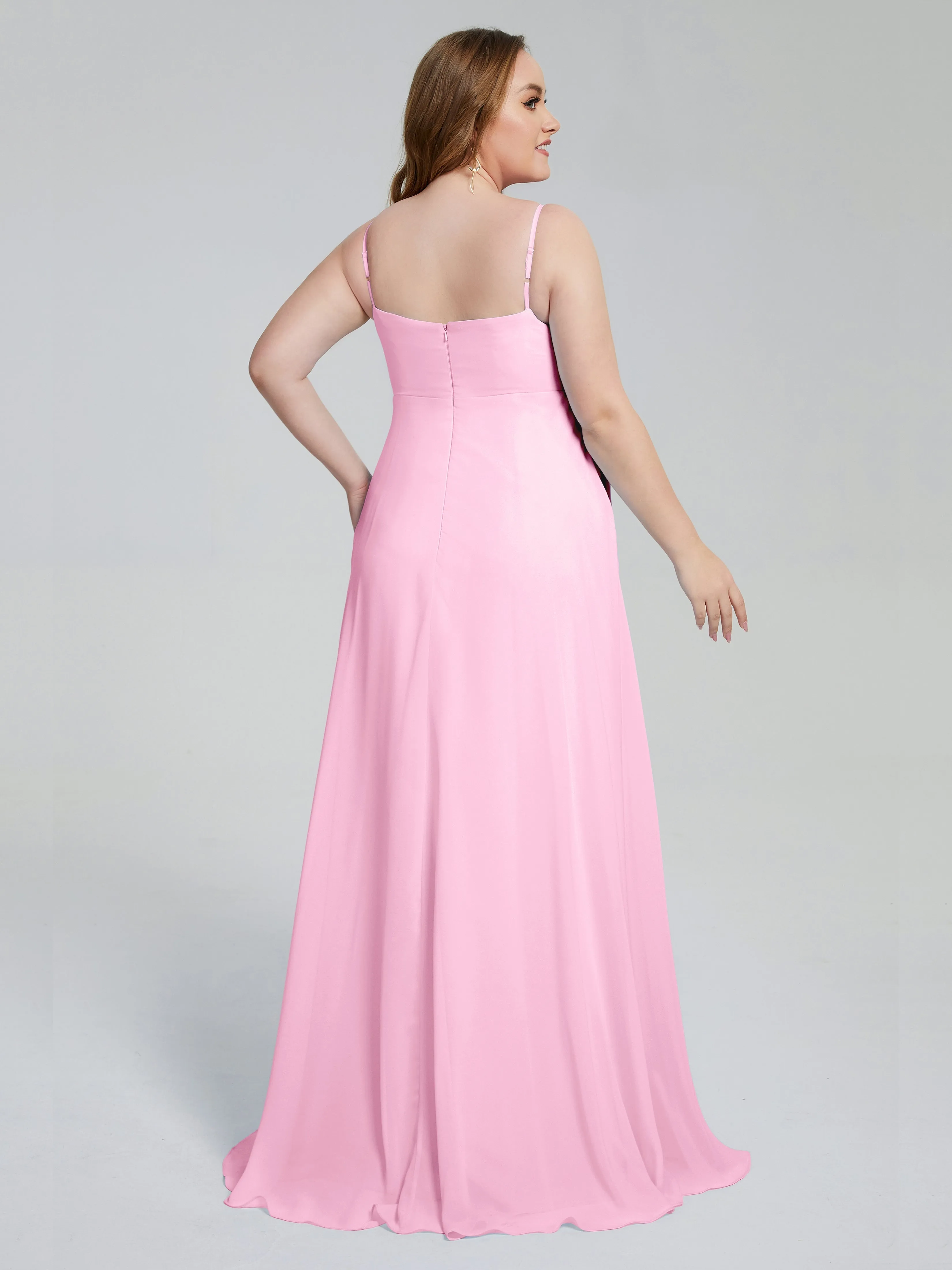 Mariah Elegant Sweep Train Plus Size Bridesmaid Dresses