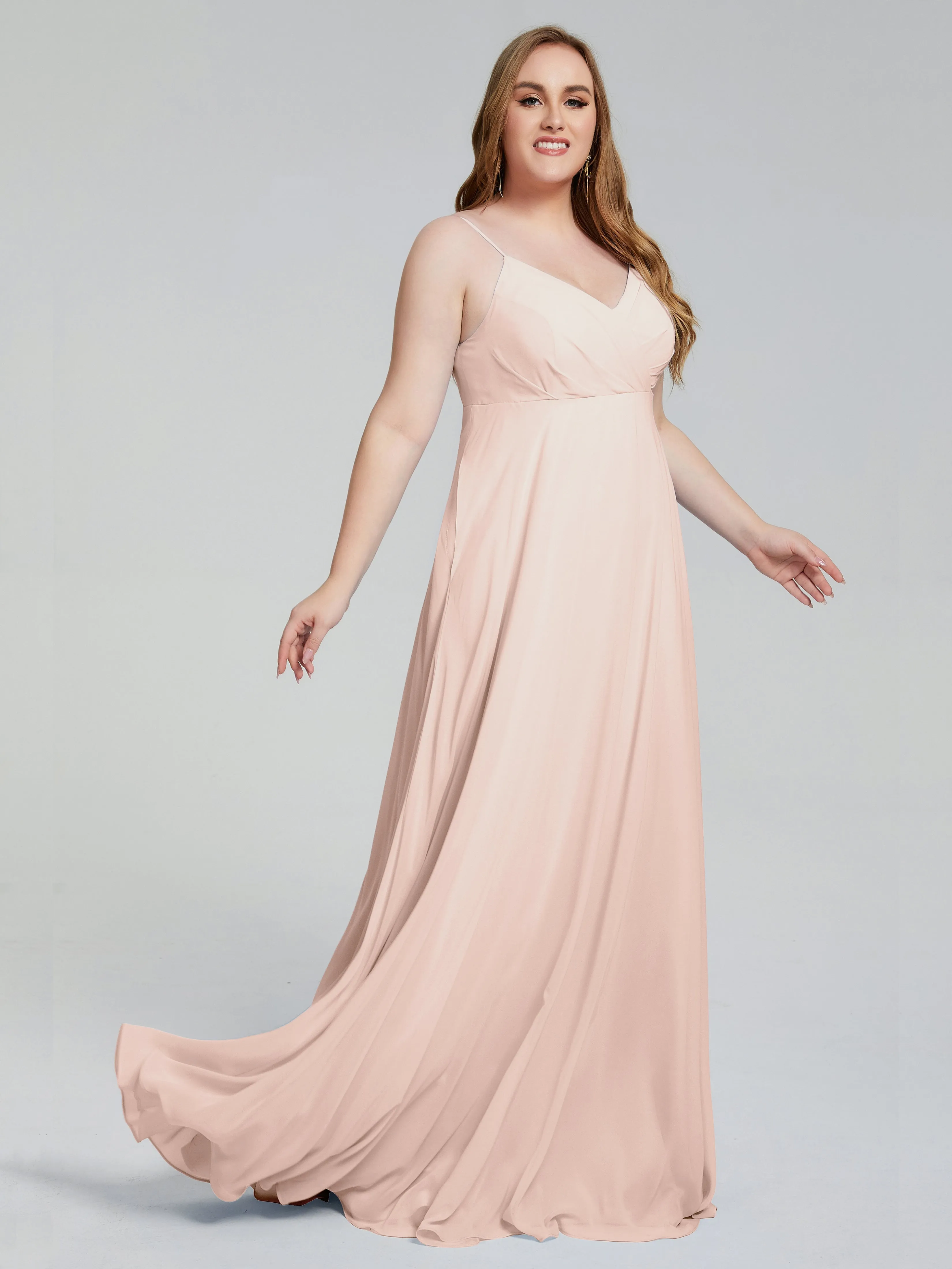 Mariah Elegant Sweep Train Plus Size Bridesmaid Dresses