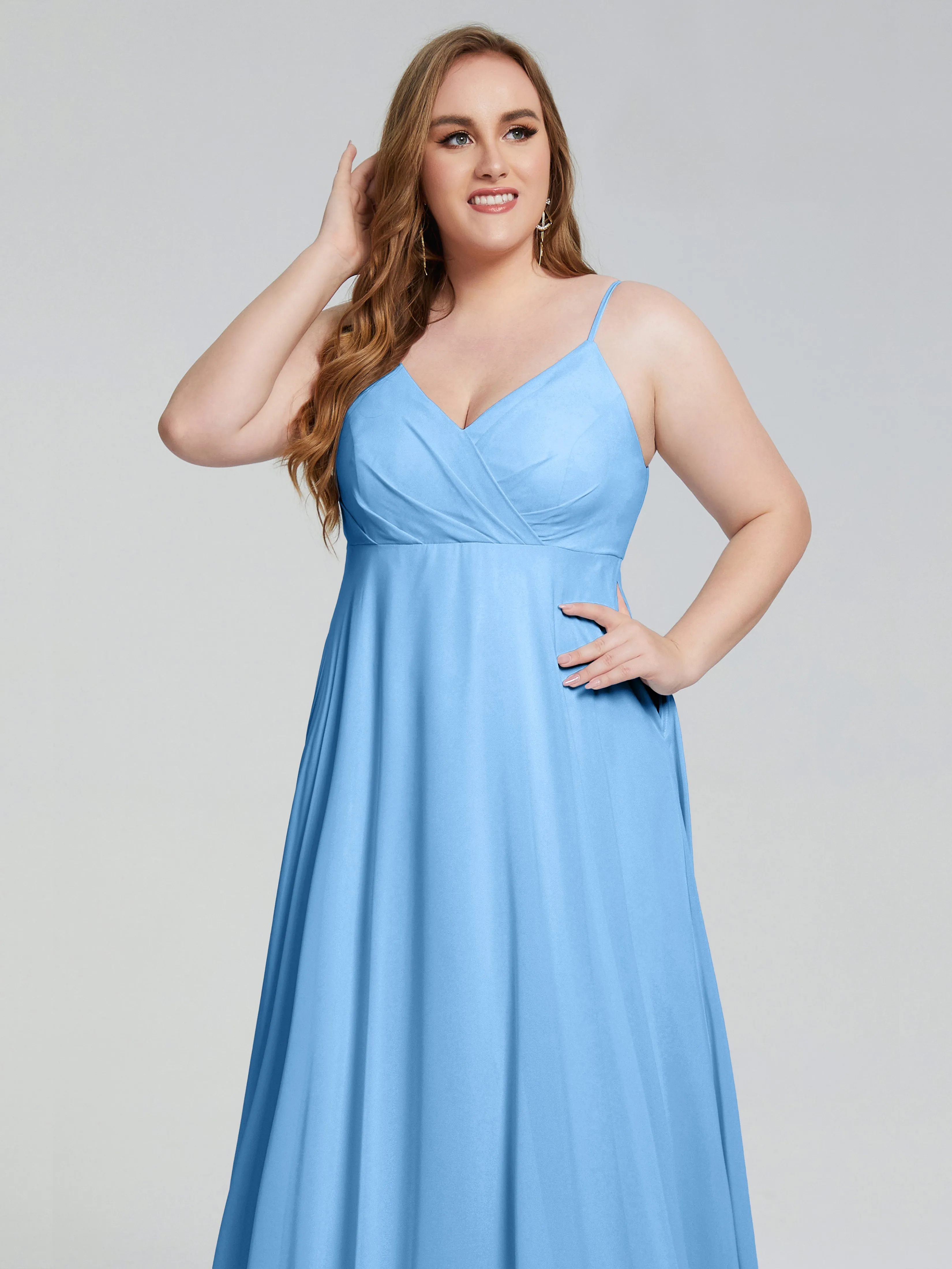 Mariah Elegant Sweep Train Plus Size Bridesmaid Dresses