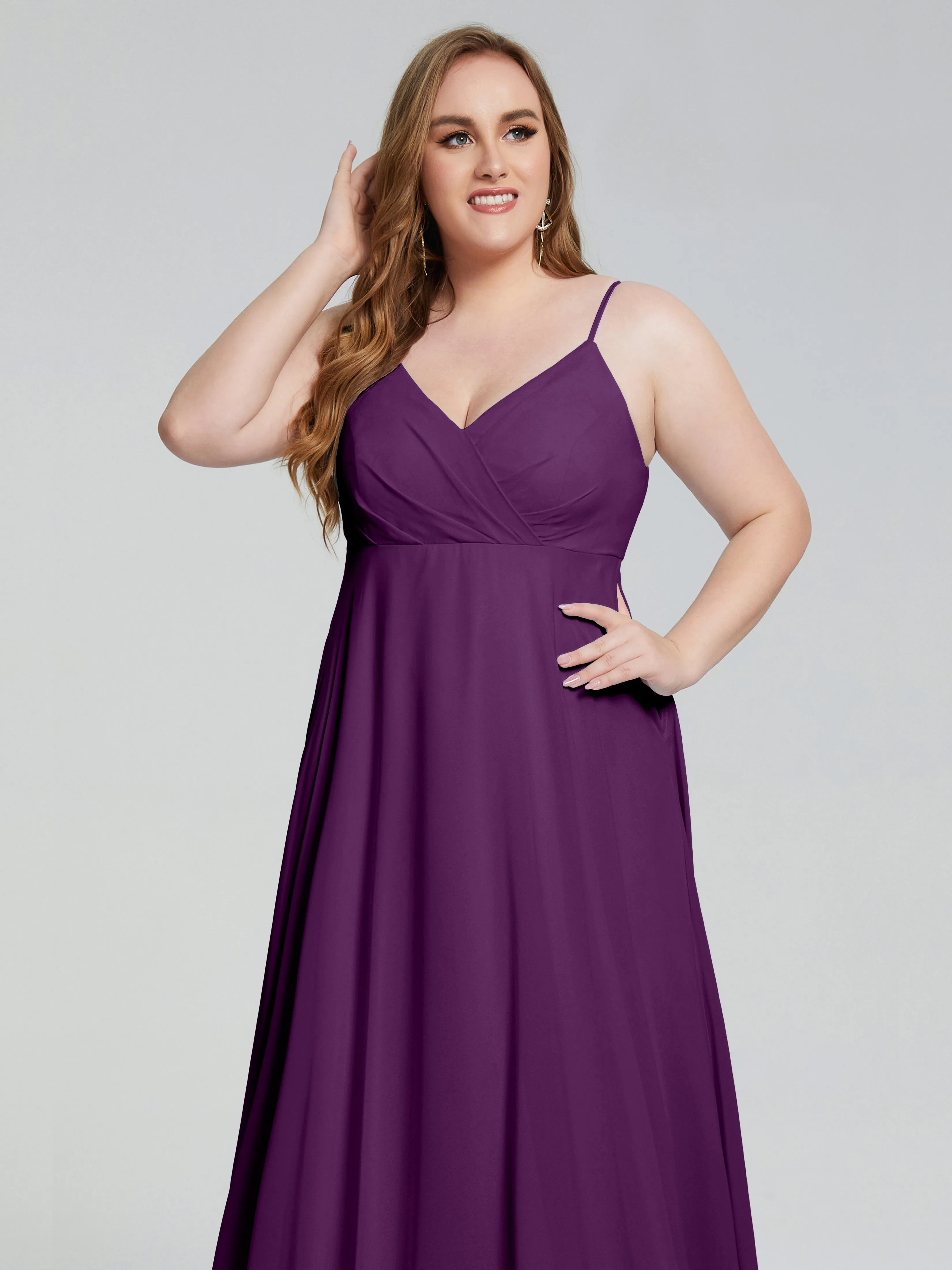 Mariah Elegant Sweep Train Plus Size Bridesmaid Dresses