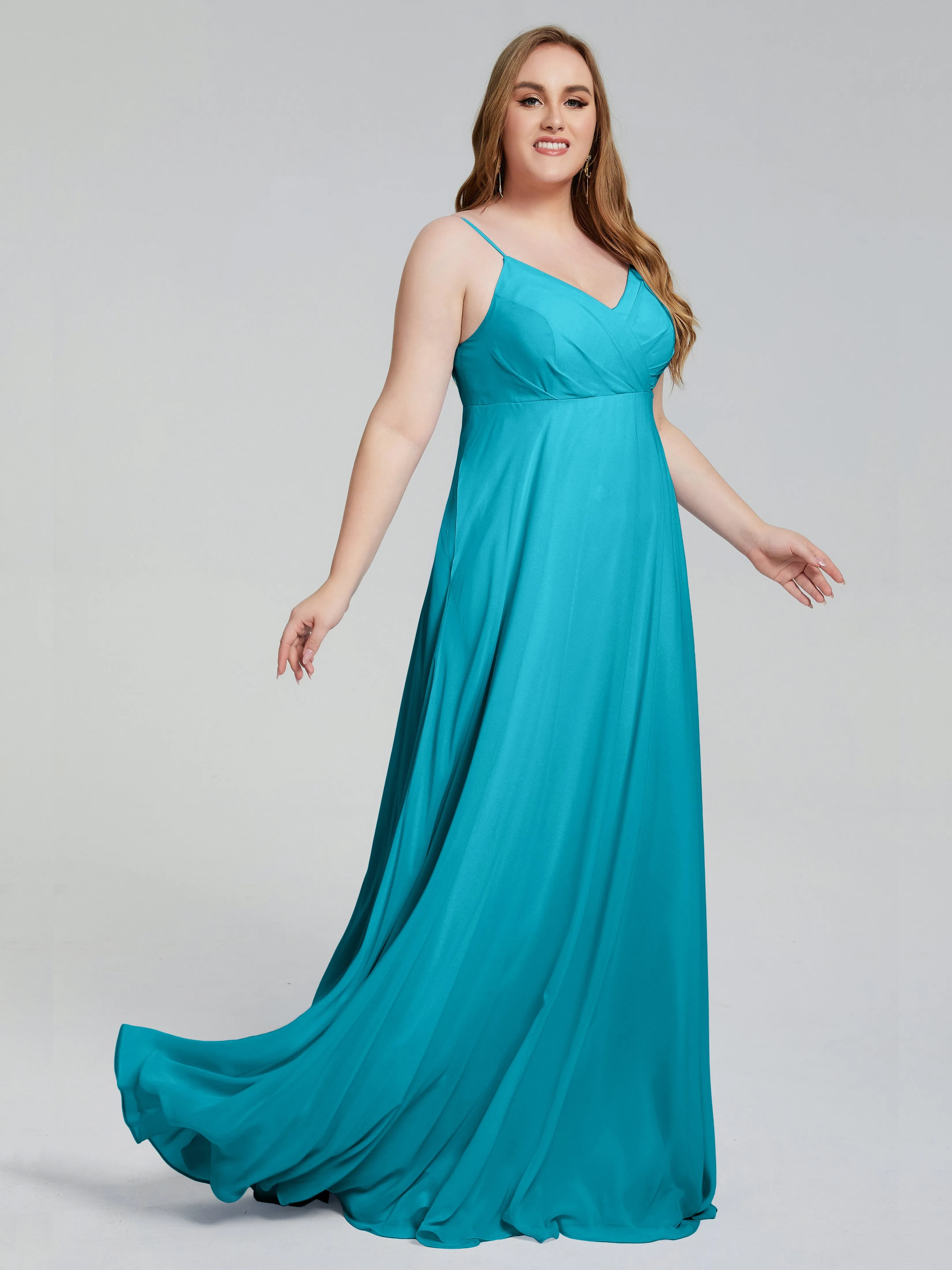 Mariah Elegant Sweep Train Plus Size Bridesmaid Dresses