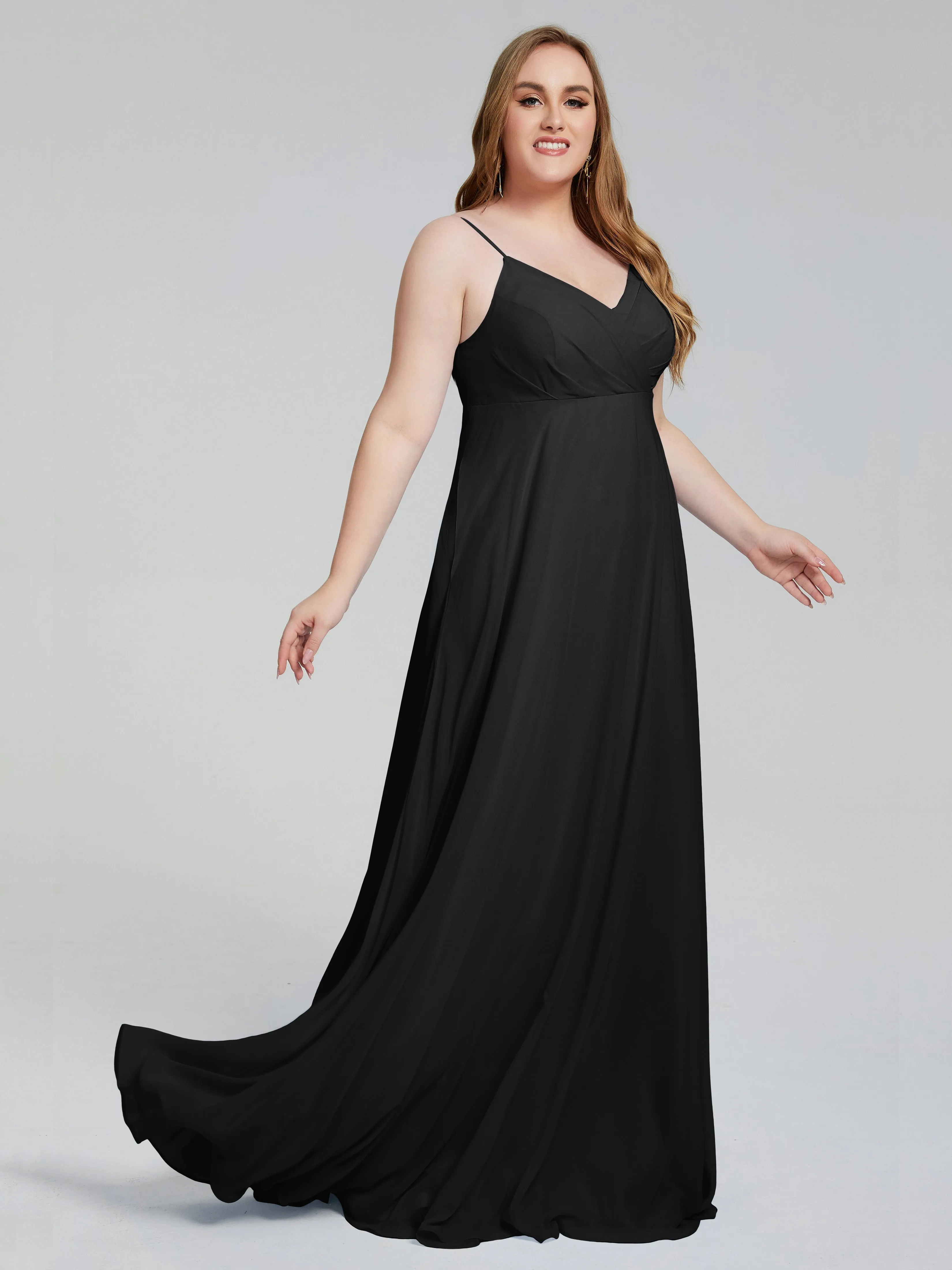 Mariah Elegant Sweep Train Plus Size Bridesmaid Dresses