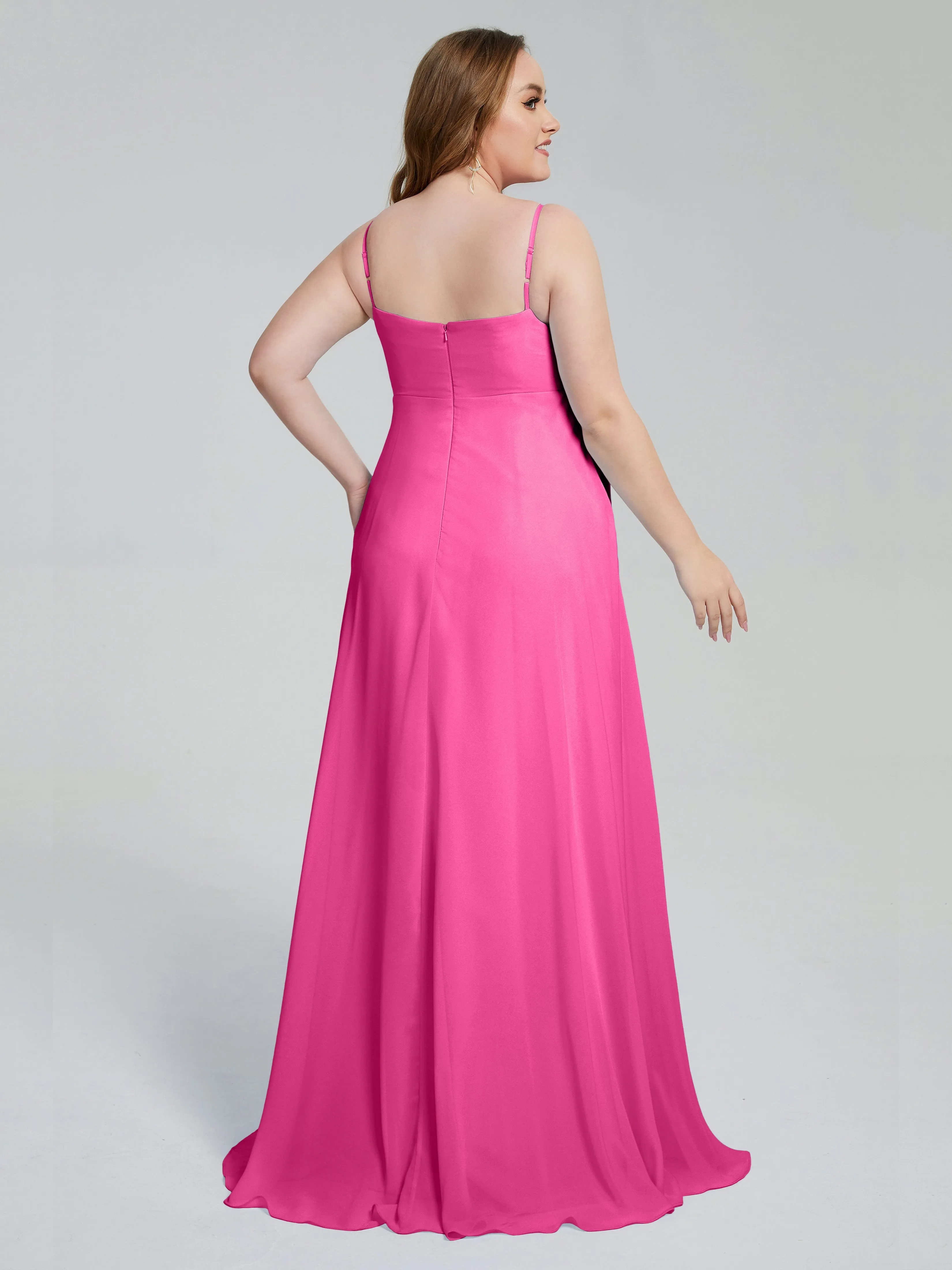 Mariah Elegant Sweep Train Plus Size Bridesmaid Dresses