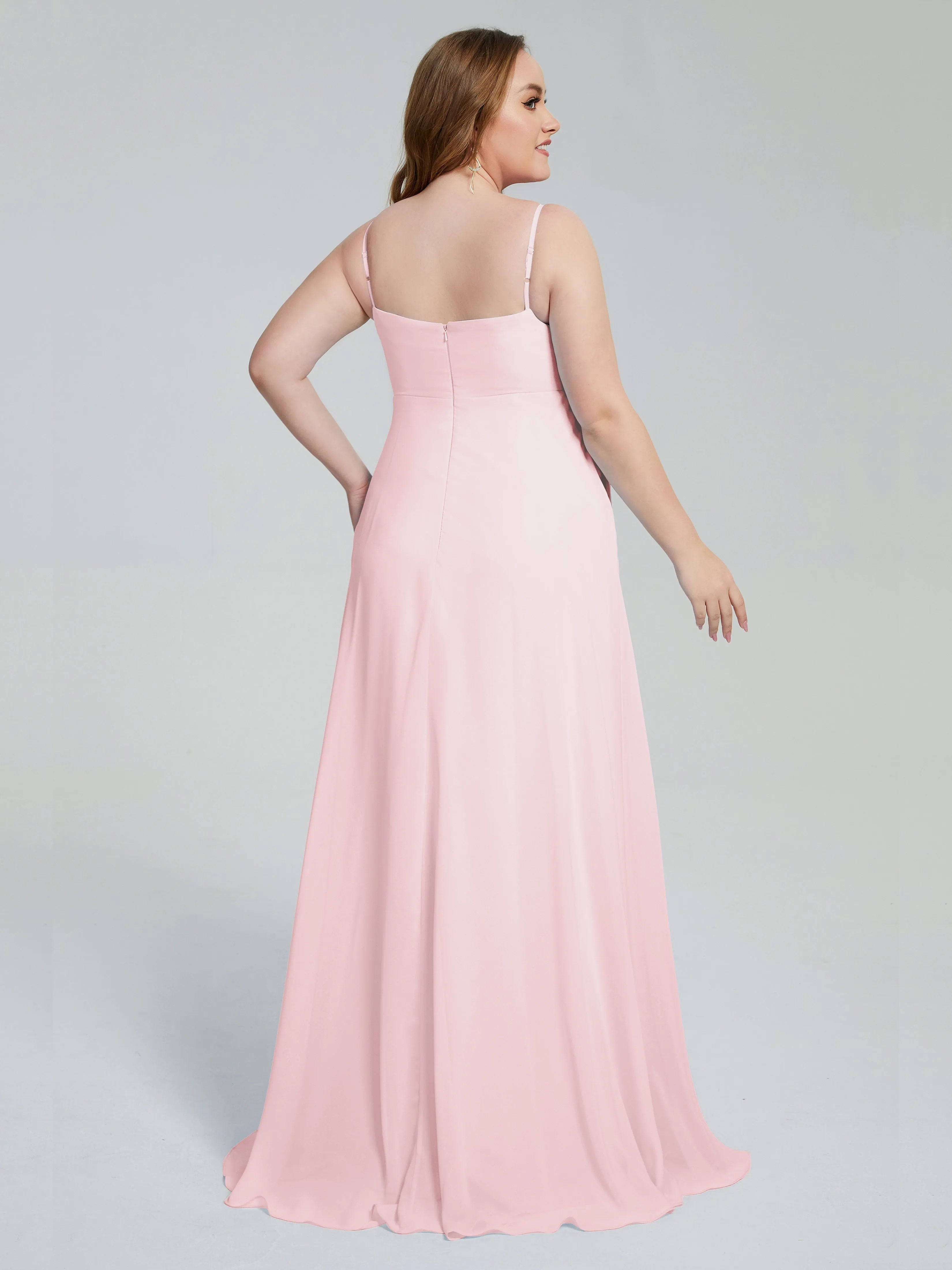 Mariah Elegant Sweep Train Plus Size Bridesmaid Dresses