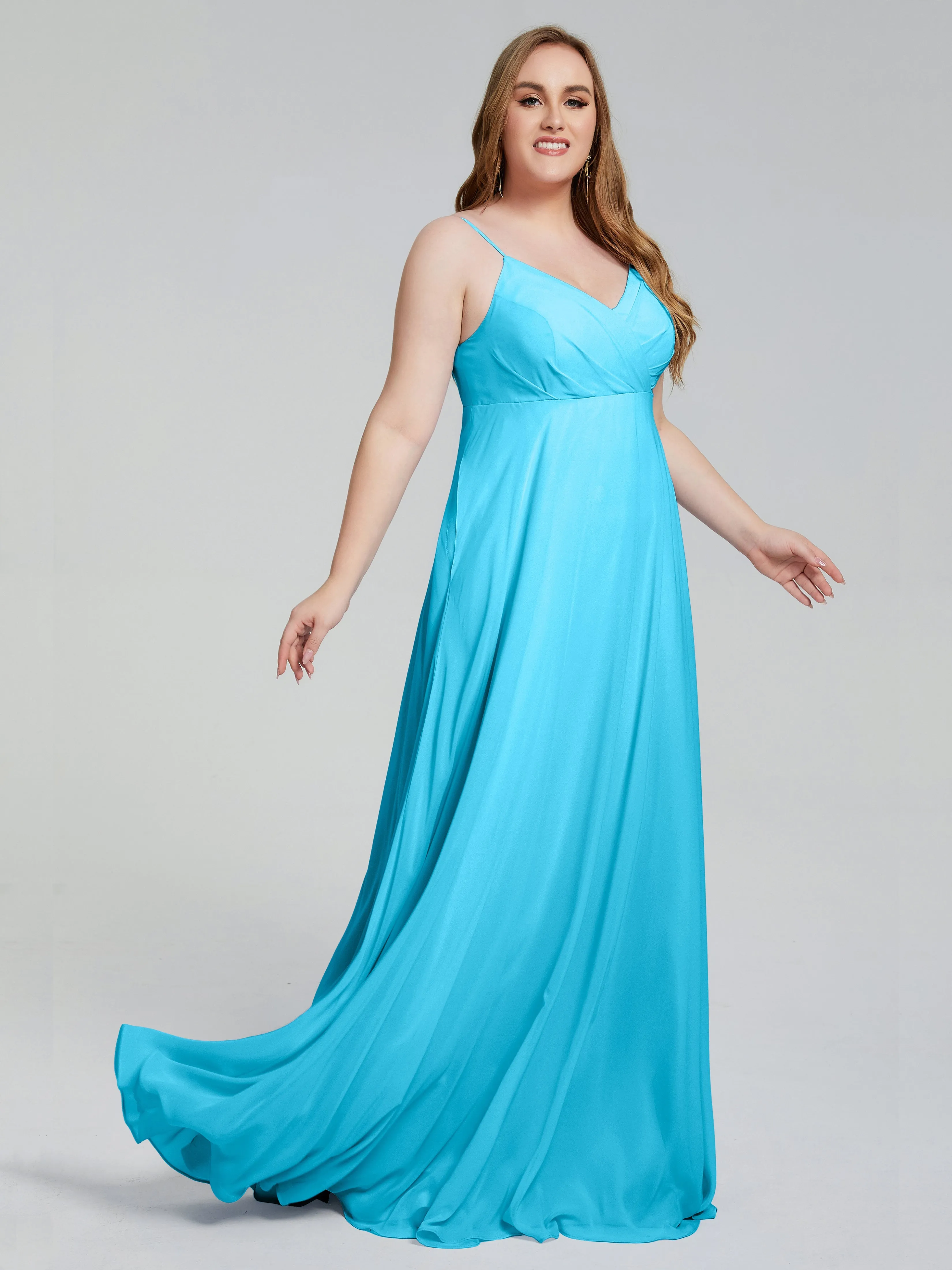 Mariah Elegant Sweep Train Plus Size Bridesmaid Dresses