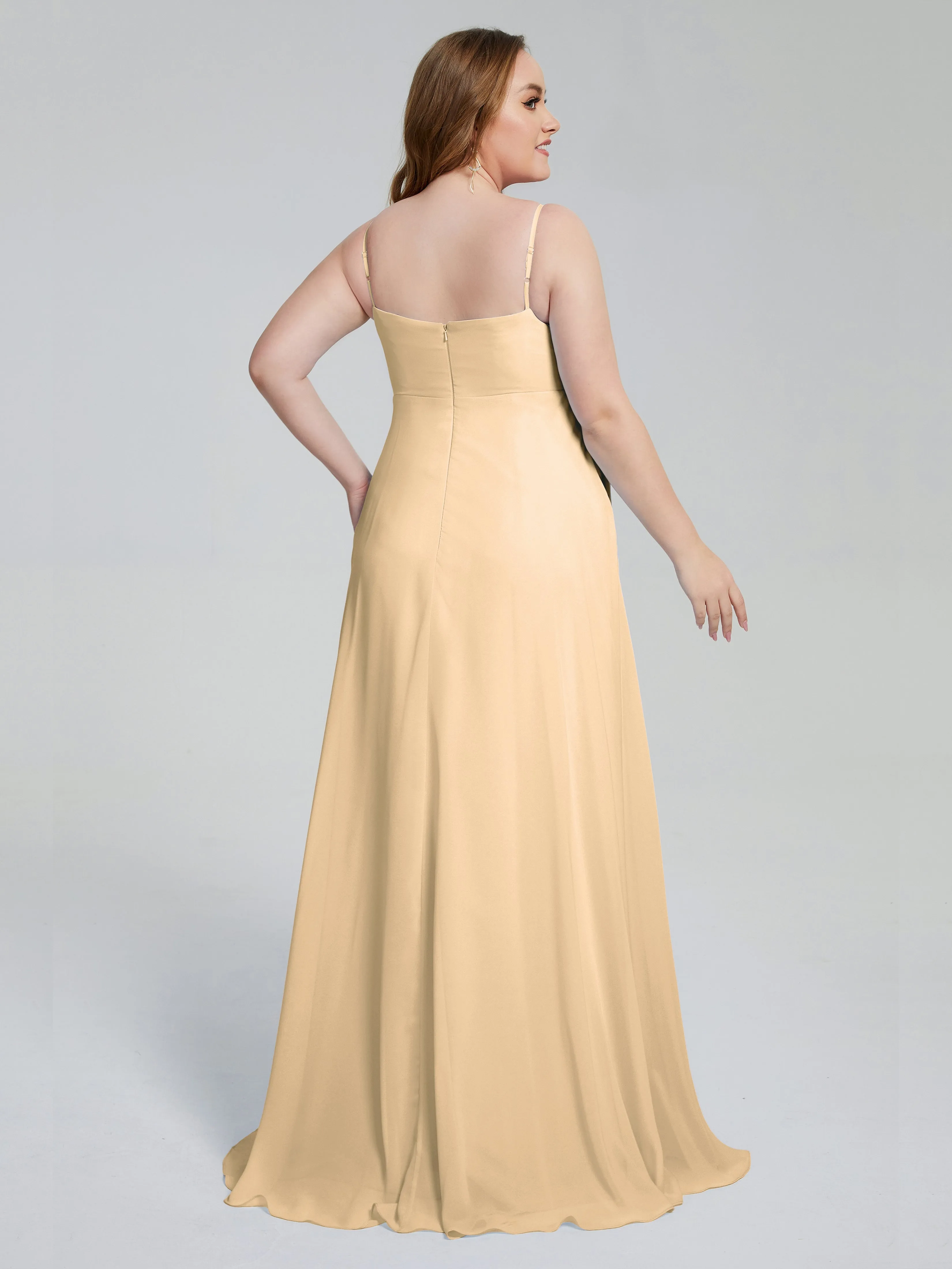 Mariah Elegant Sweep Train Plus Size Bridesmaid Dresses