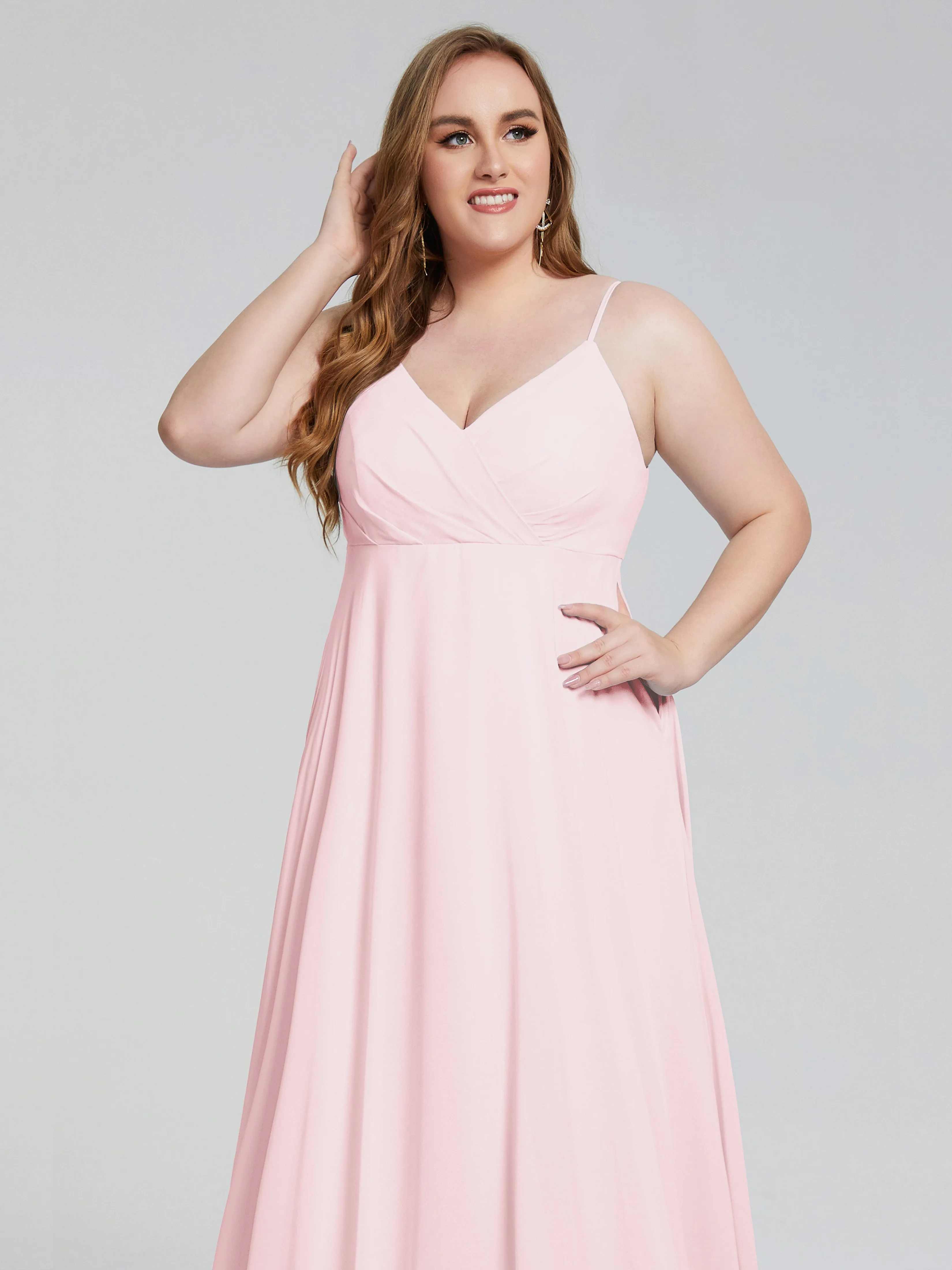 Mariah Elegant Sweep Train Plus Size Bridesmaid Dresses