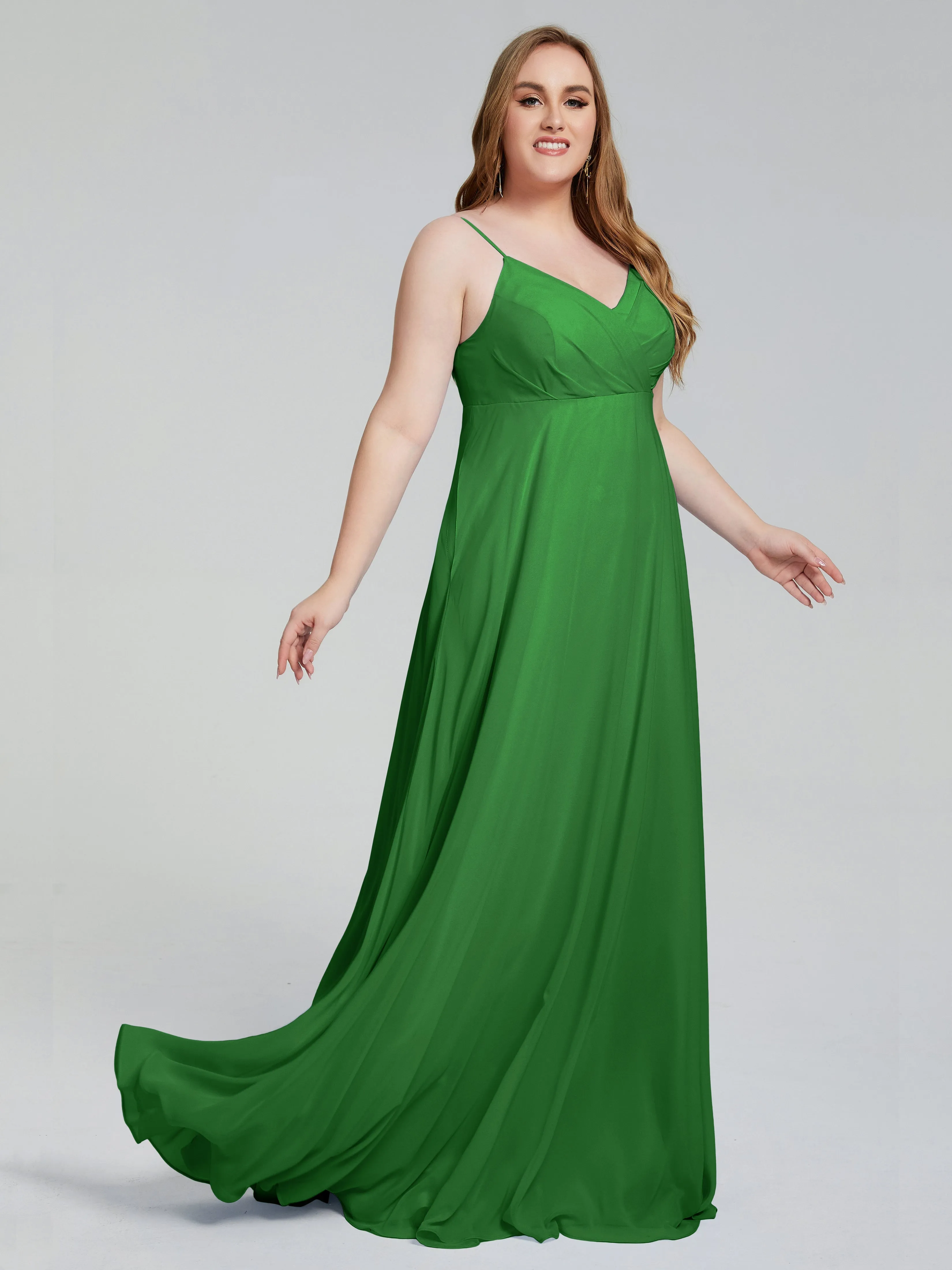 Mariah Elegant Sweep Train Plus Size Bridesmaid Dresses