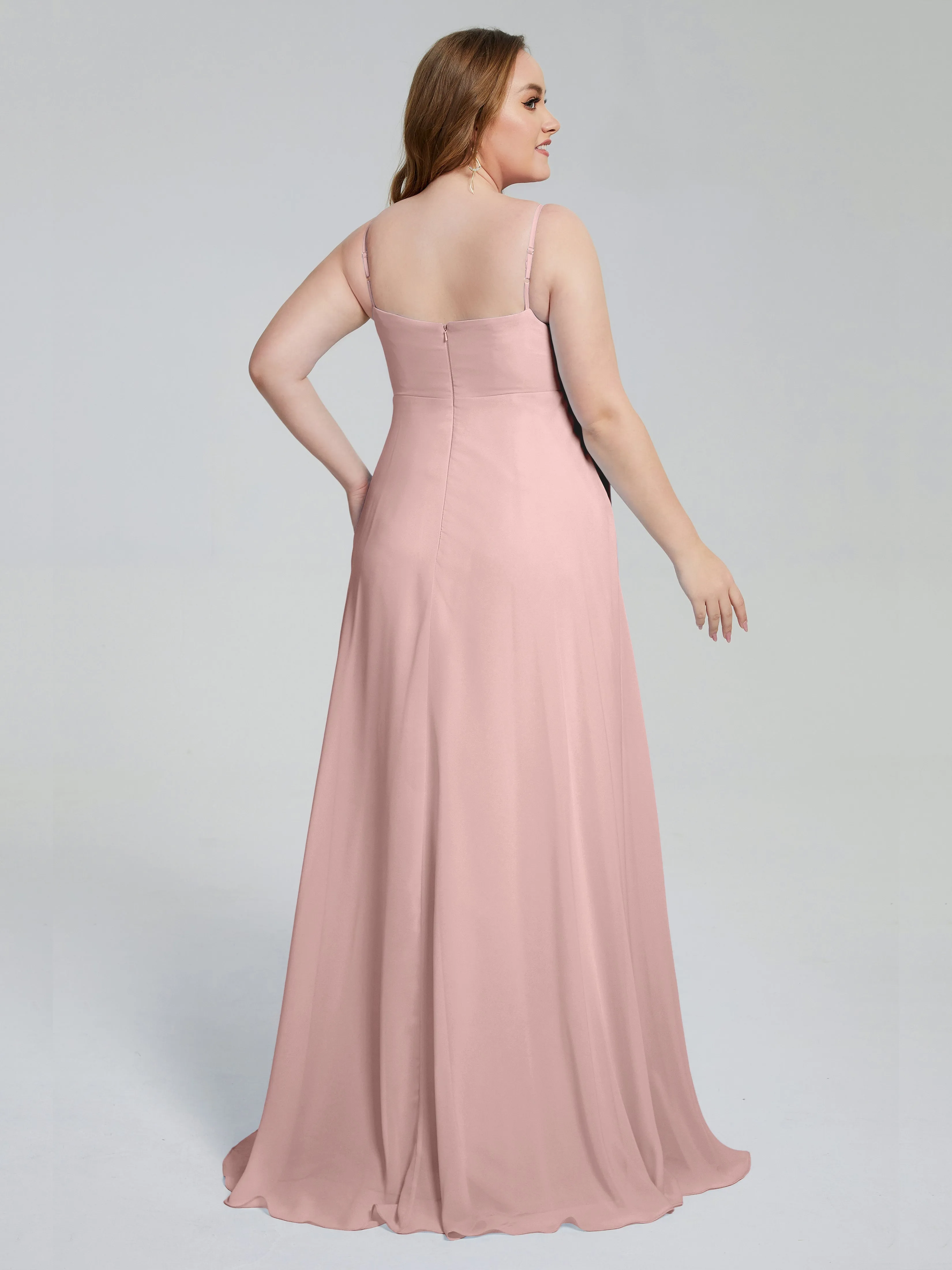 Mariah Elegant Sweep Train Plus Size Bridesmaid Dresses