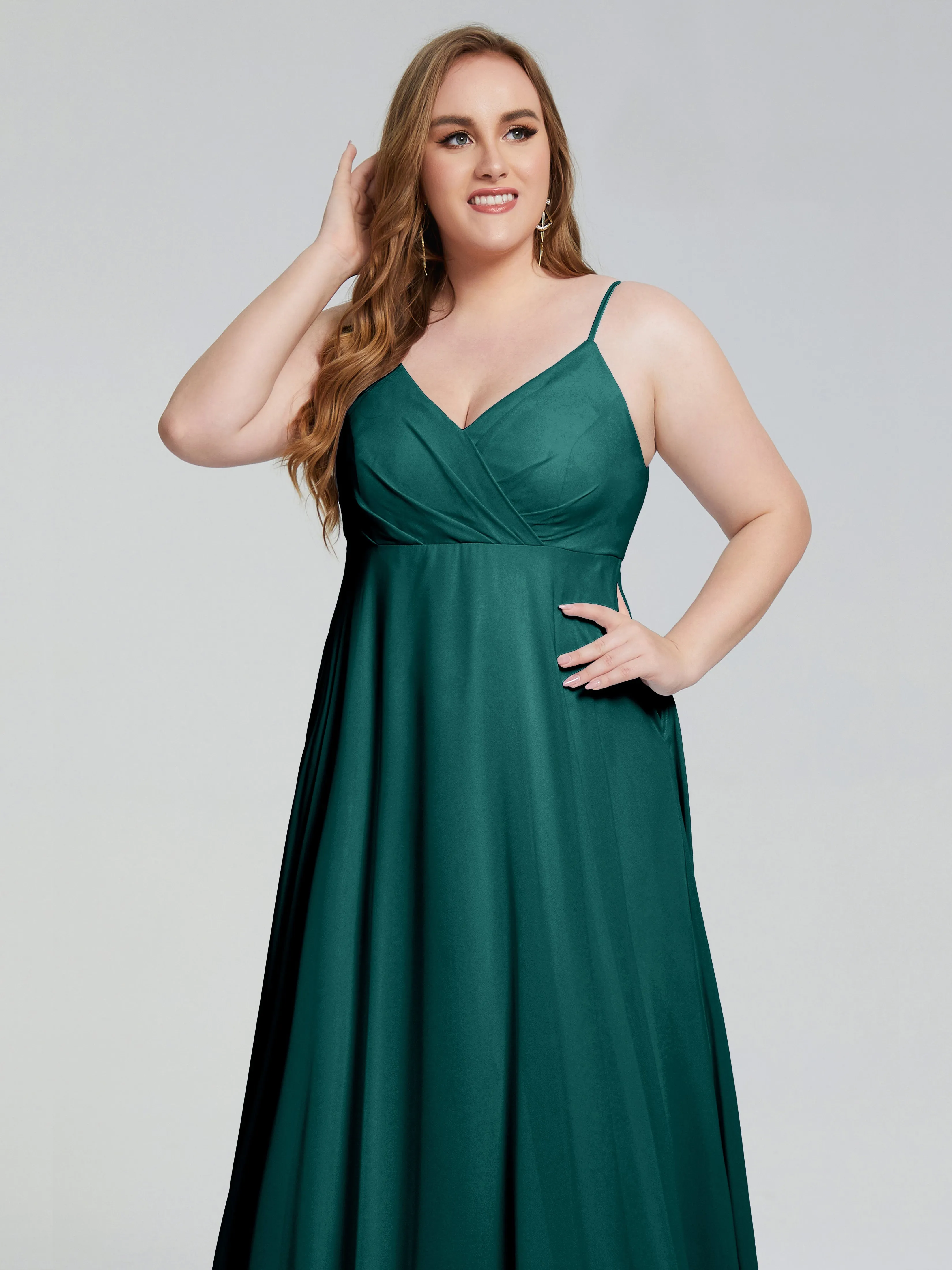 Mariah Elegant Sweep Train Plus Size Bridesmaid Dresses