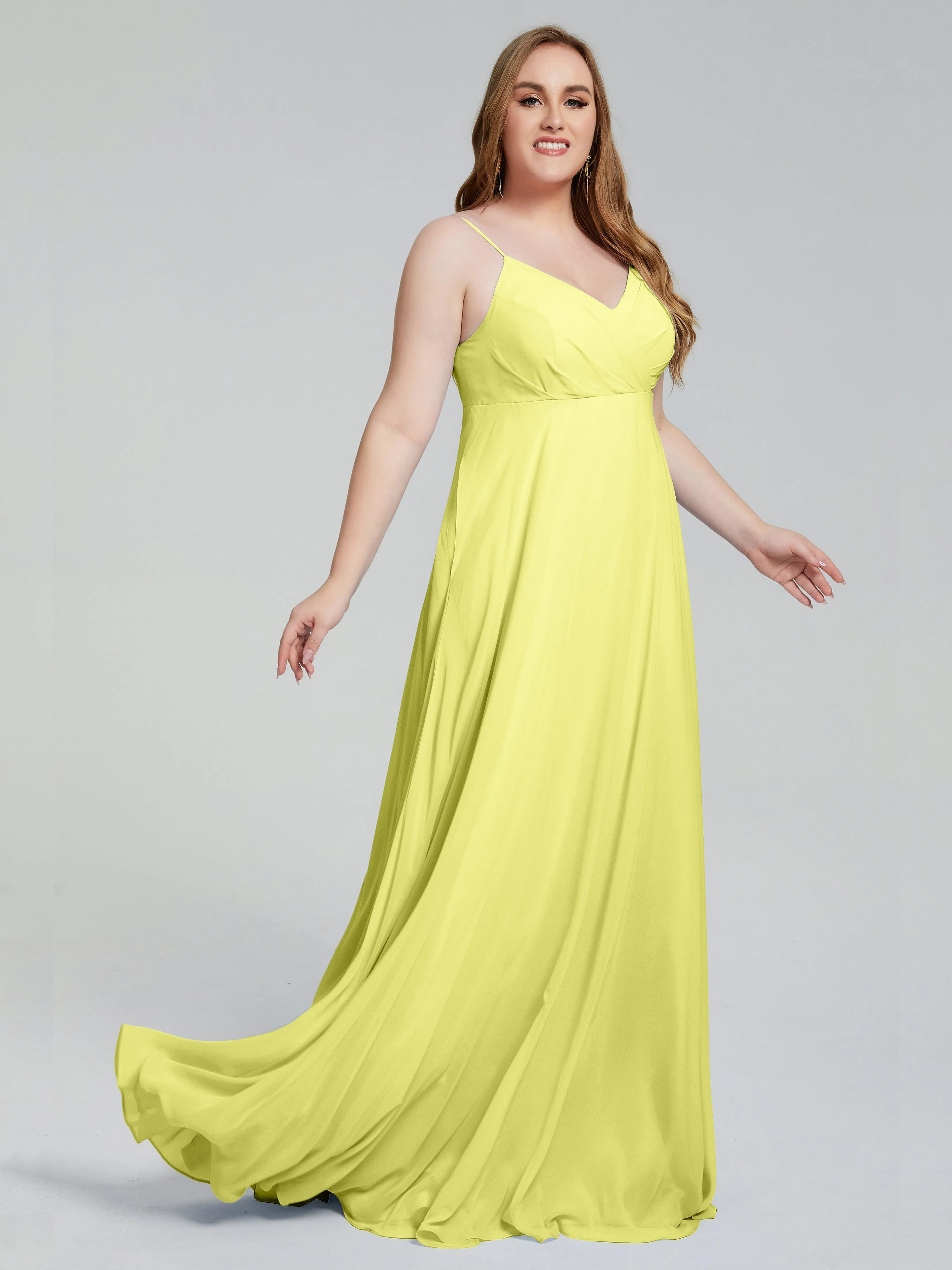 Mariah Elegant Sweep Train Plus Size Bridesmaid Dresses