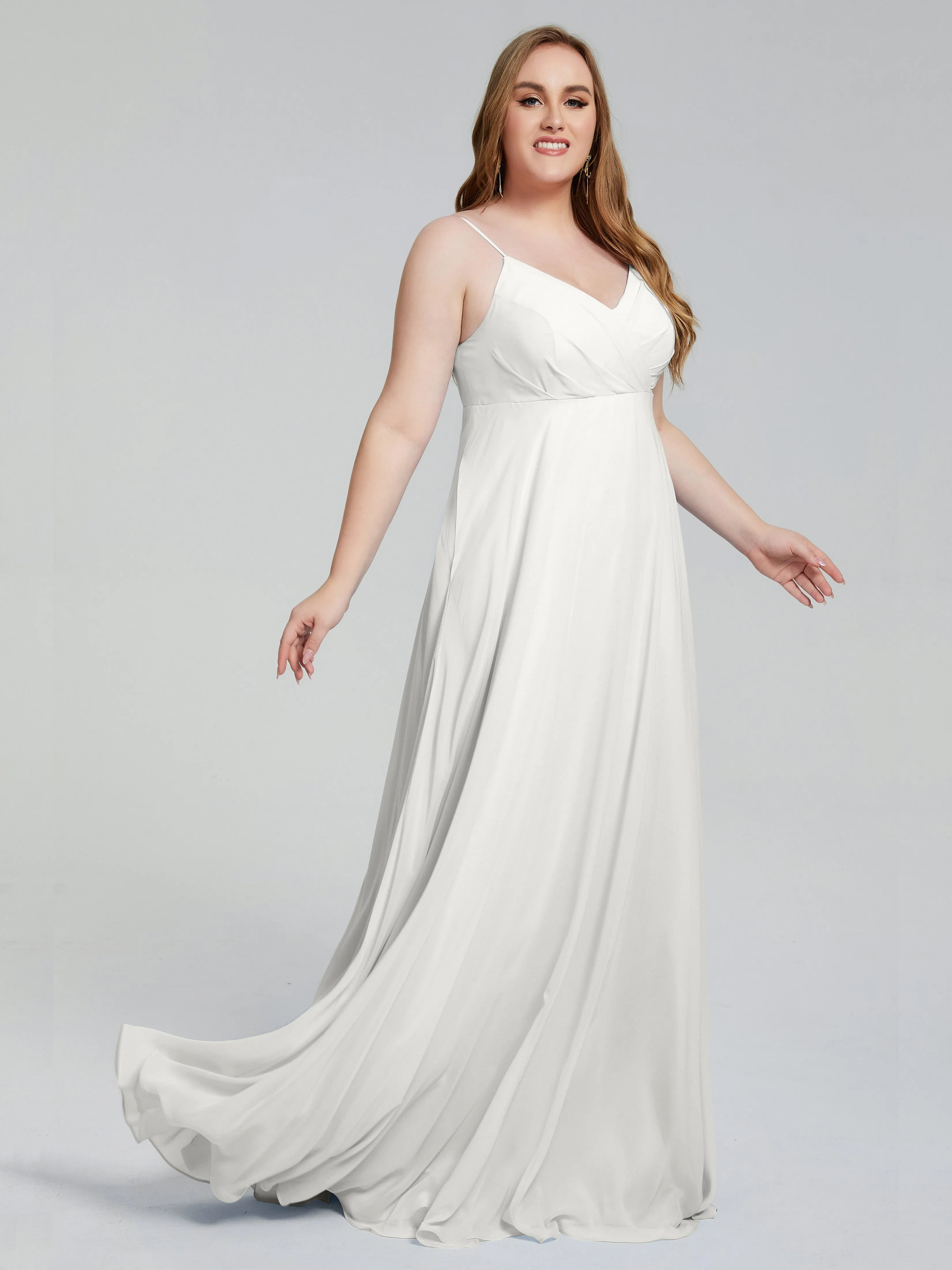 Mariah Elegant Sweep Train Plus Size Bridesmaid Dresses