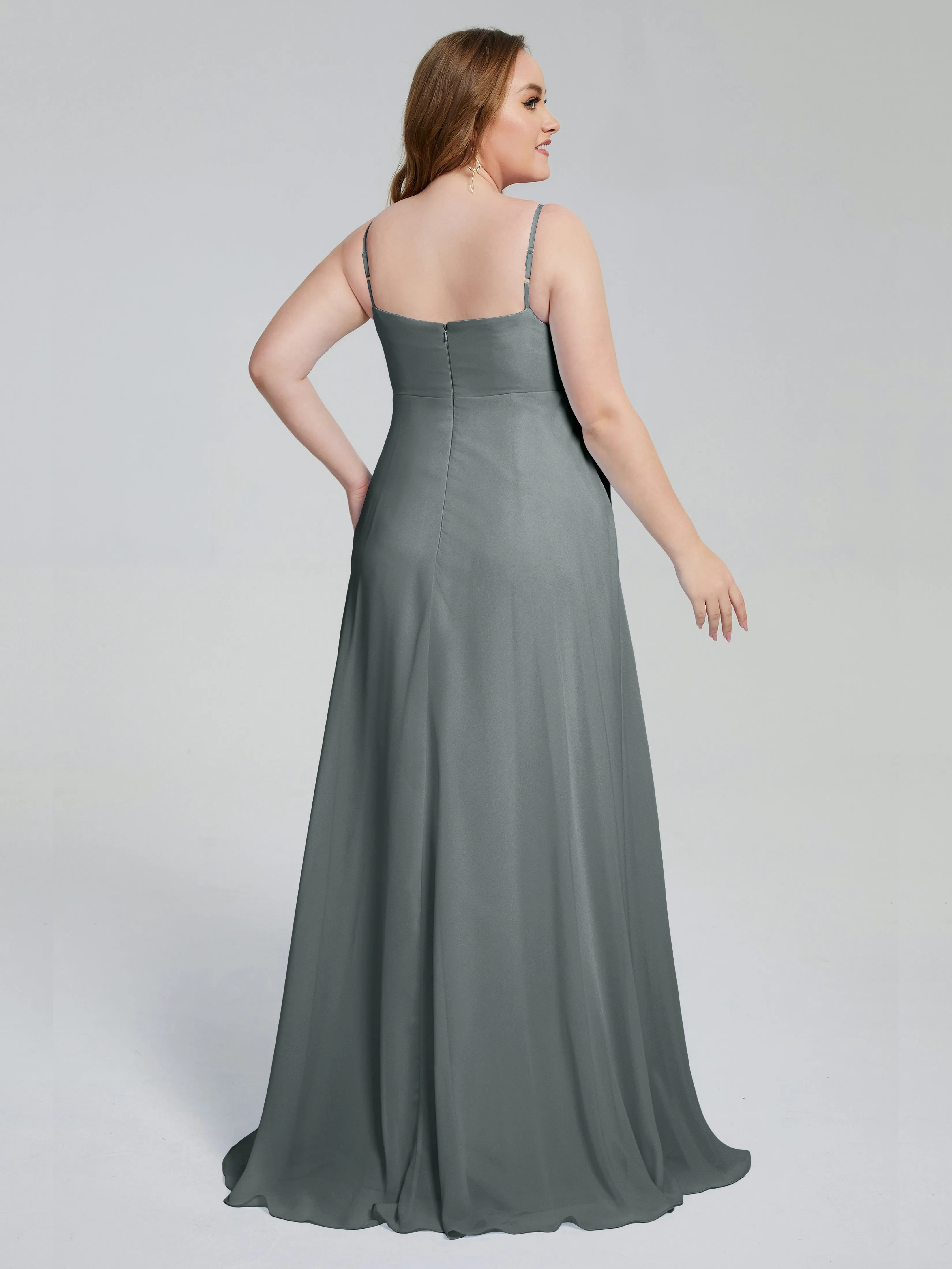 Mariah Elegant Sweep Train Plus Size Bridesmaid Dresses