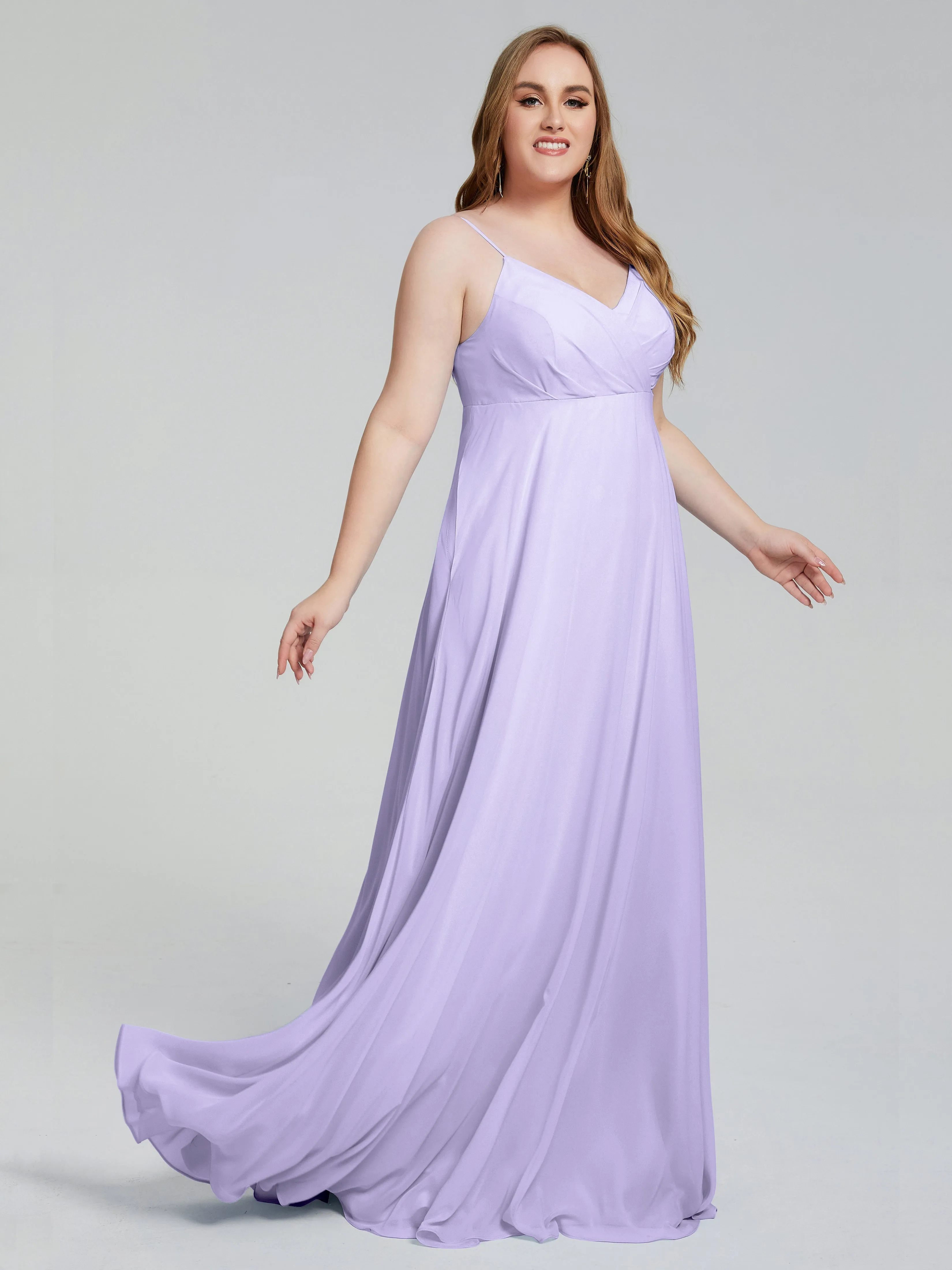 Mariah Elegant Sweep Train Plus Size Bridesmaid Dresses