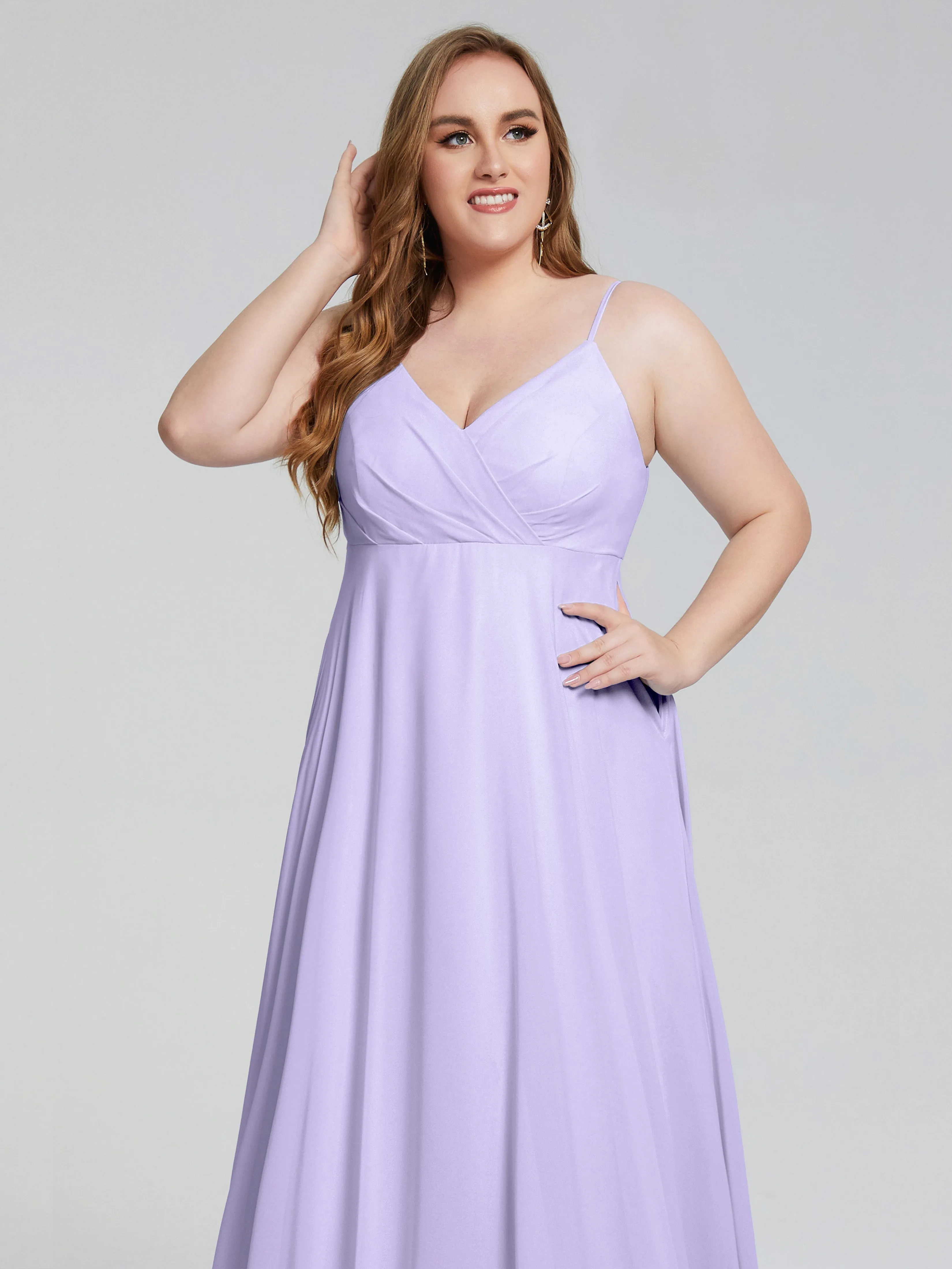 Mariah Elegant Sweep Train Plus Size Bridesmaid Dresses