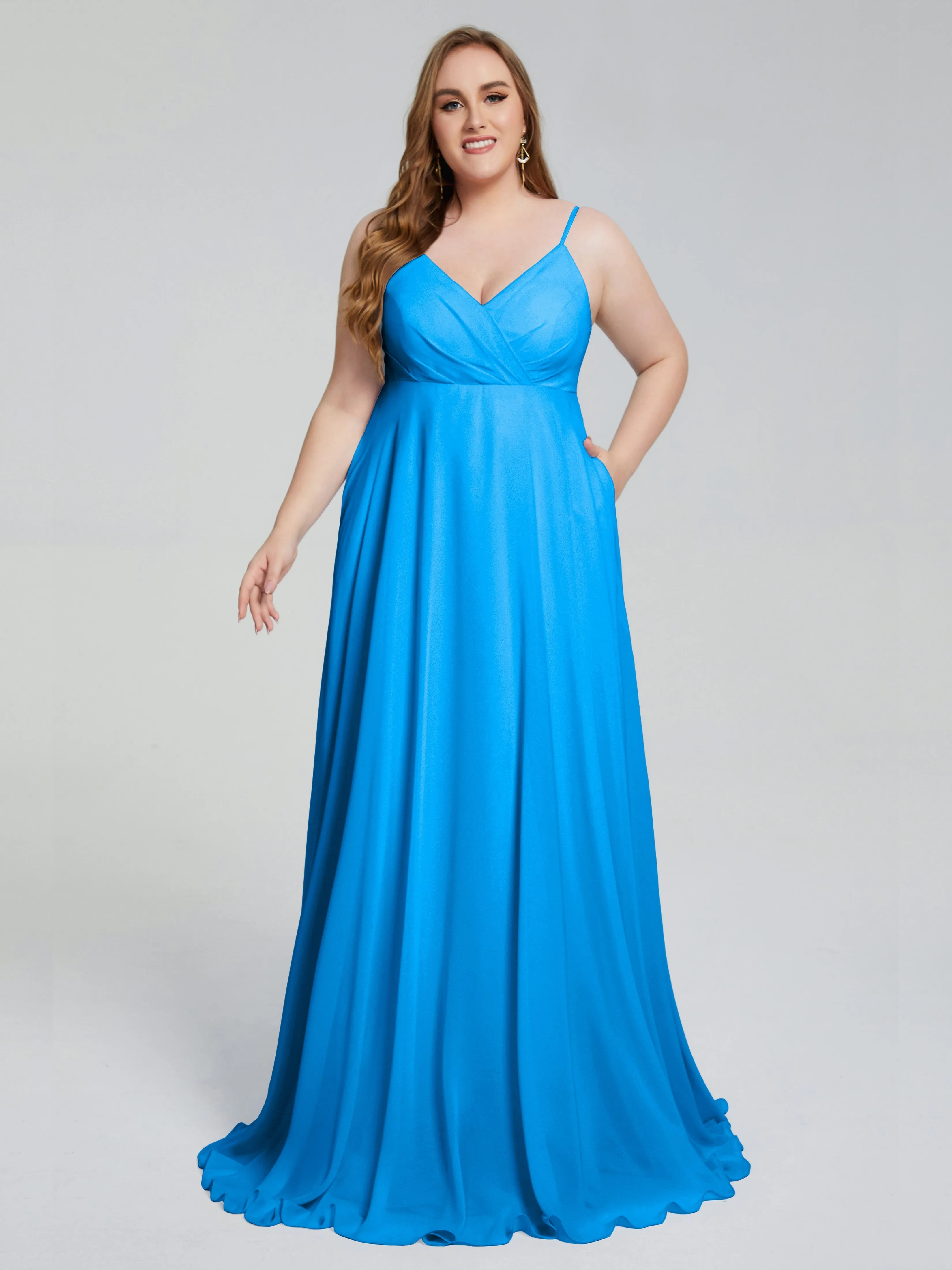 Mariah Elegant Sweep Train Plus Size Bridesmaid Dresses