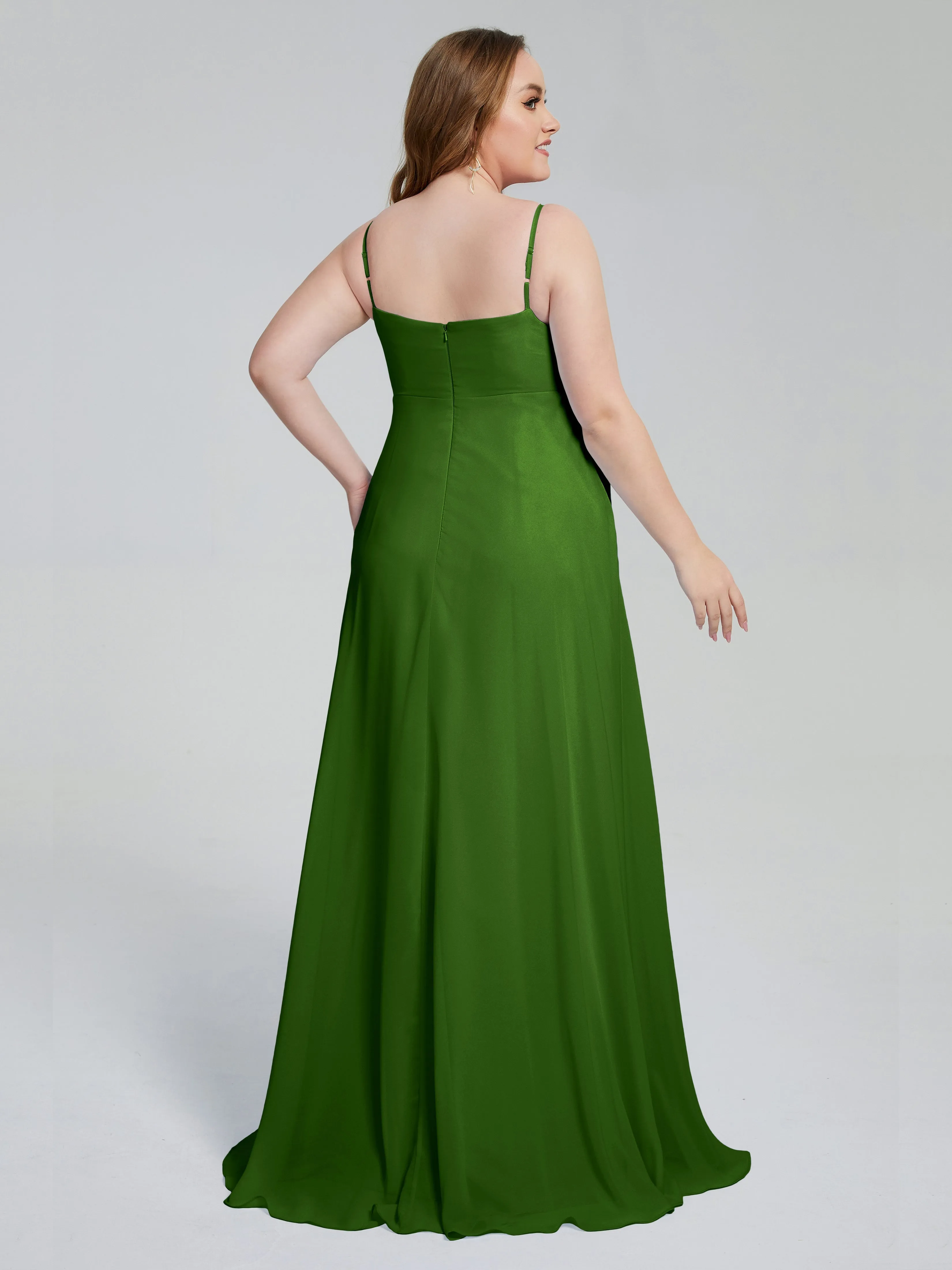 Mariah Elegant Sweep Train Plus Size Bridesmaid Dresses