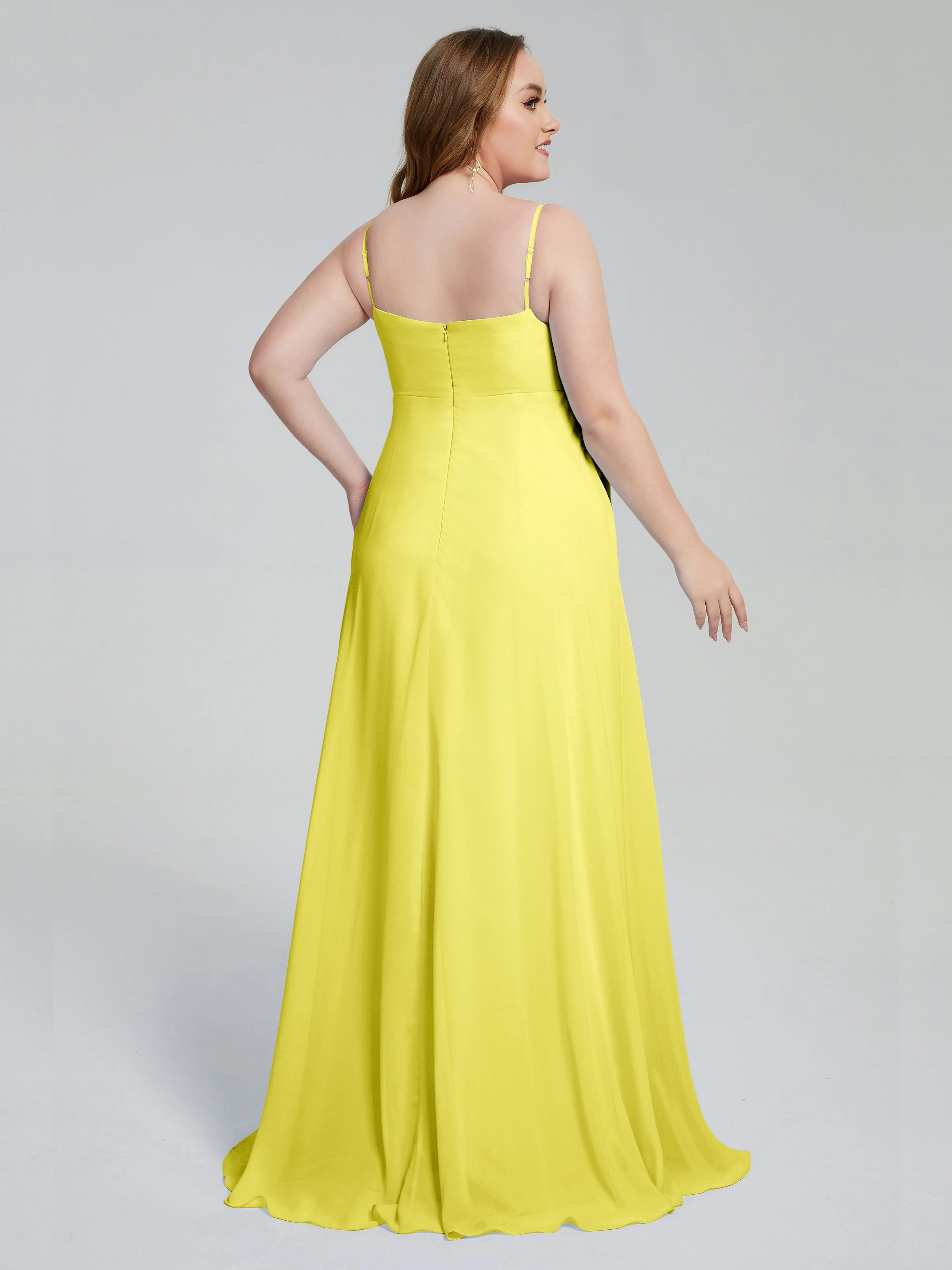 Mariah Elegant Sweep Train Plus Size Bridesmaid Dresses