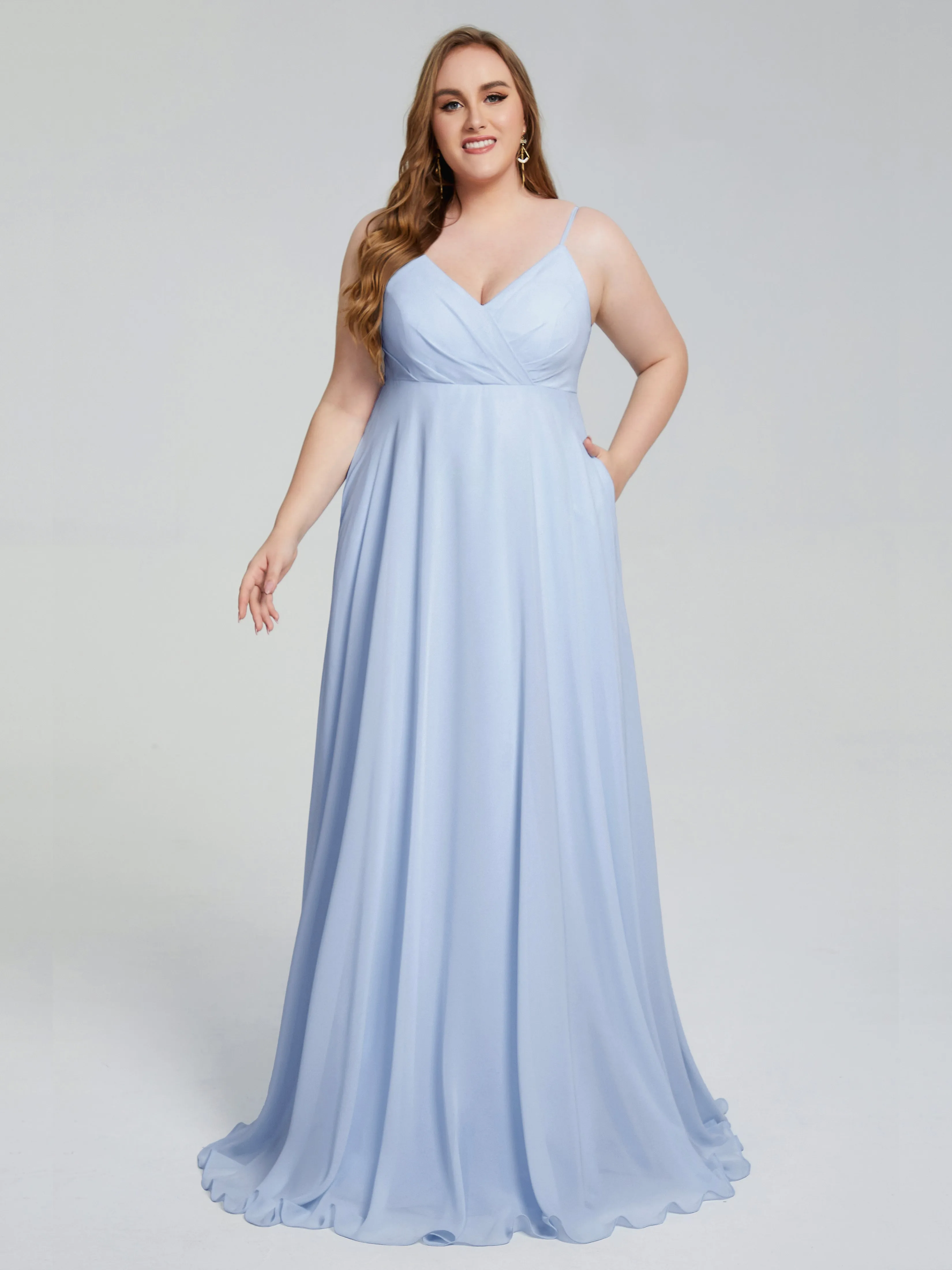 Mariah Elegant Sweep Train Plus Size Bridesmaid Dresses