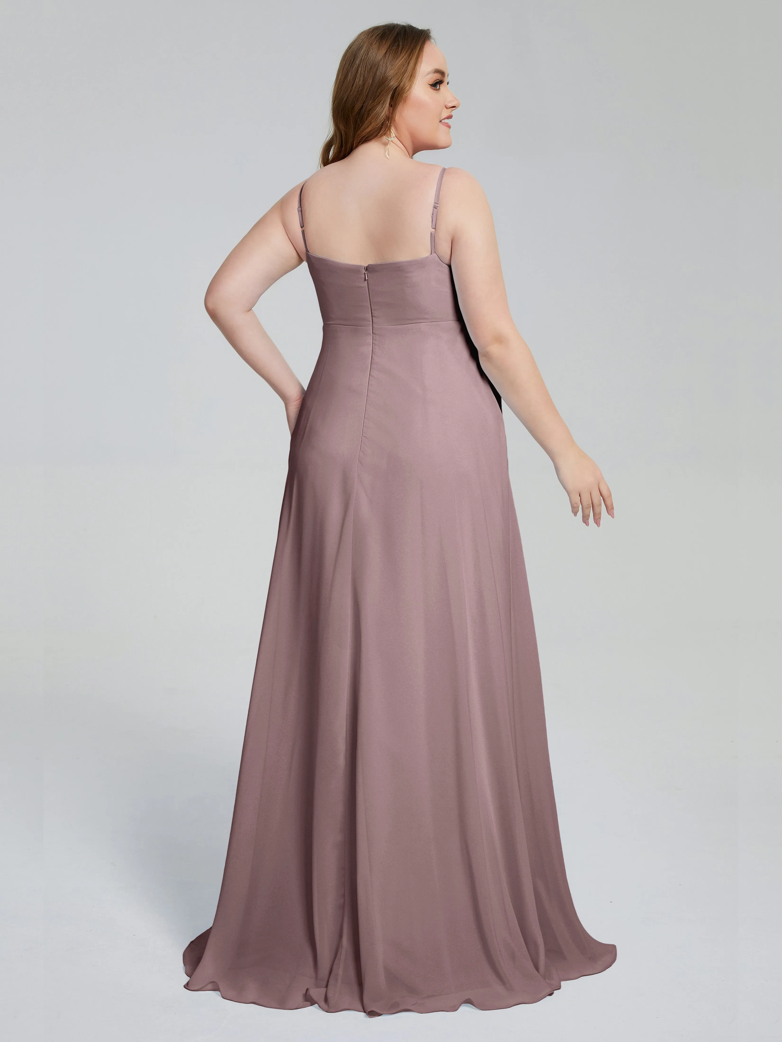 Mariah Elegant Sweep Train Plus Size Bridesmaid Dresses