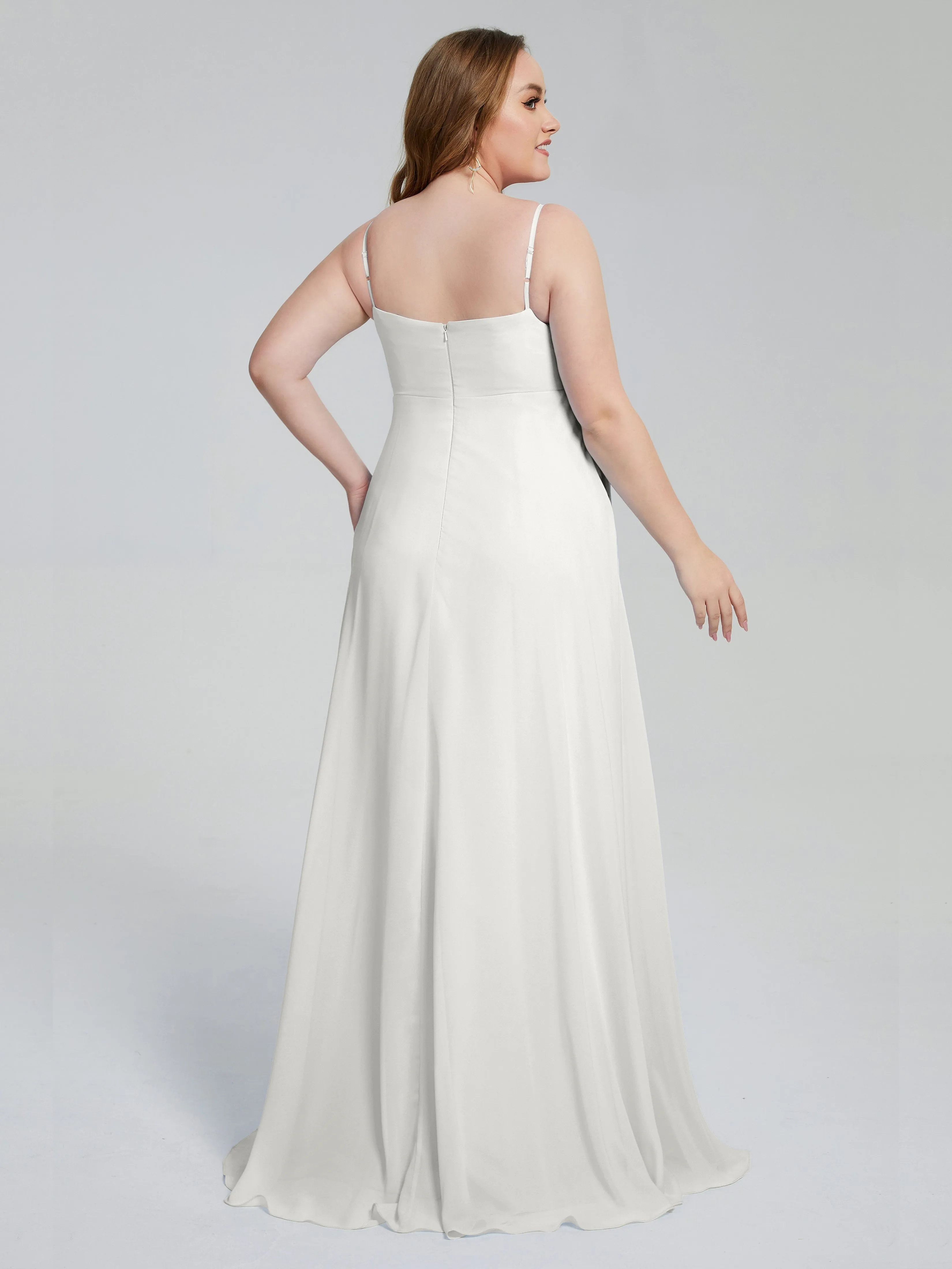 Mariah Elegant Sweep Train Plus Size Bridesmaid Dresses