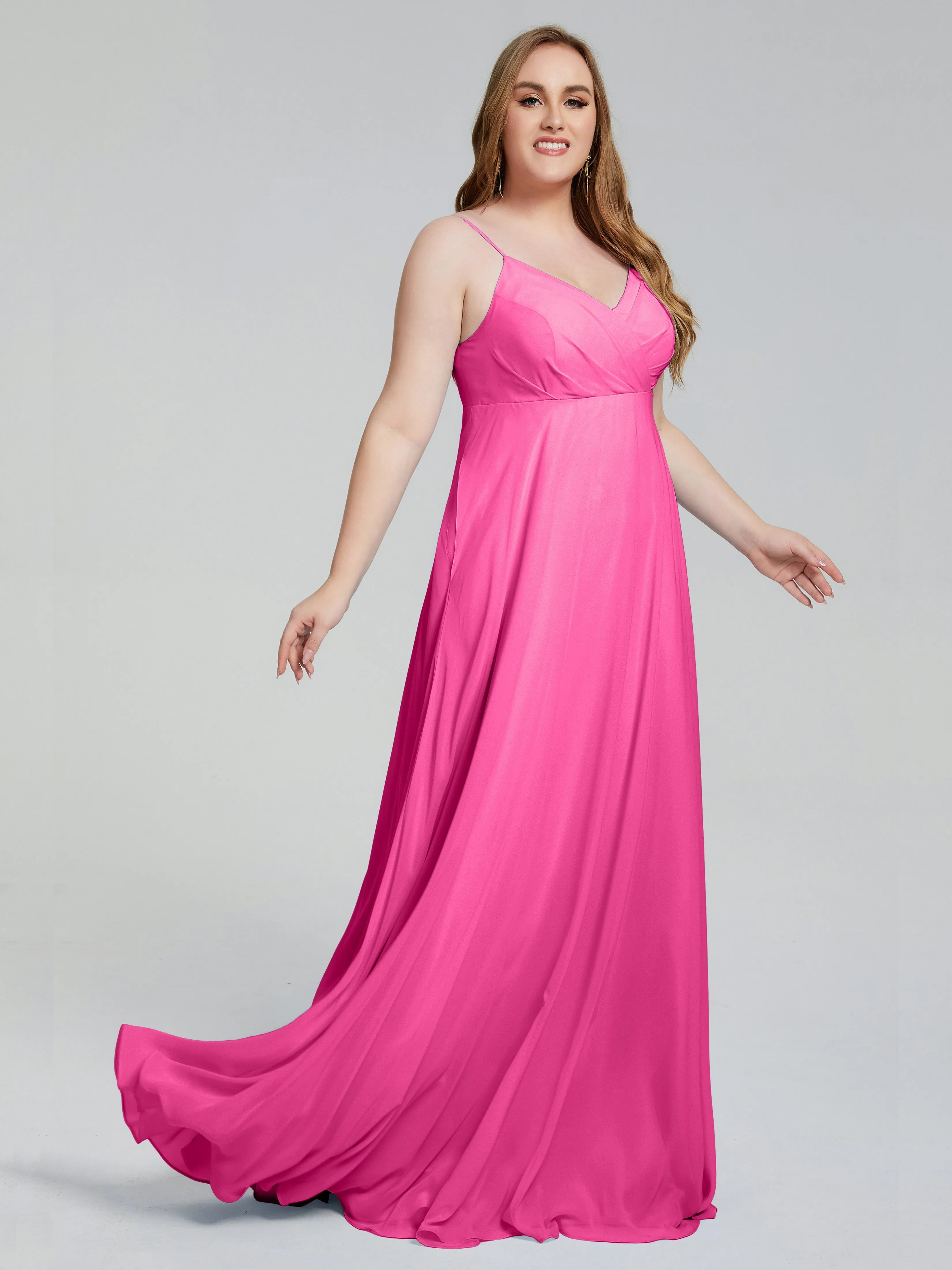 Mariah Elegant Sweep Train Plus Size Bridesmaid Dresses