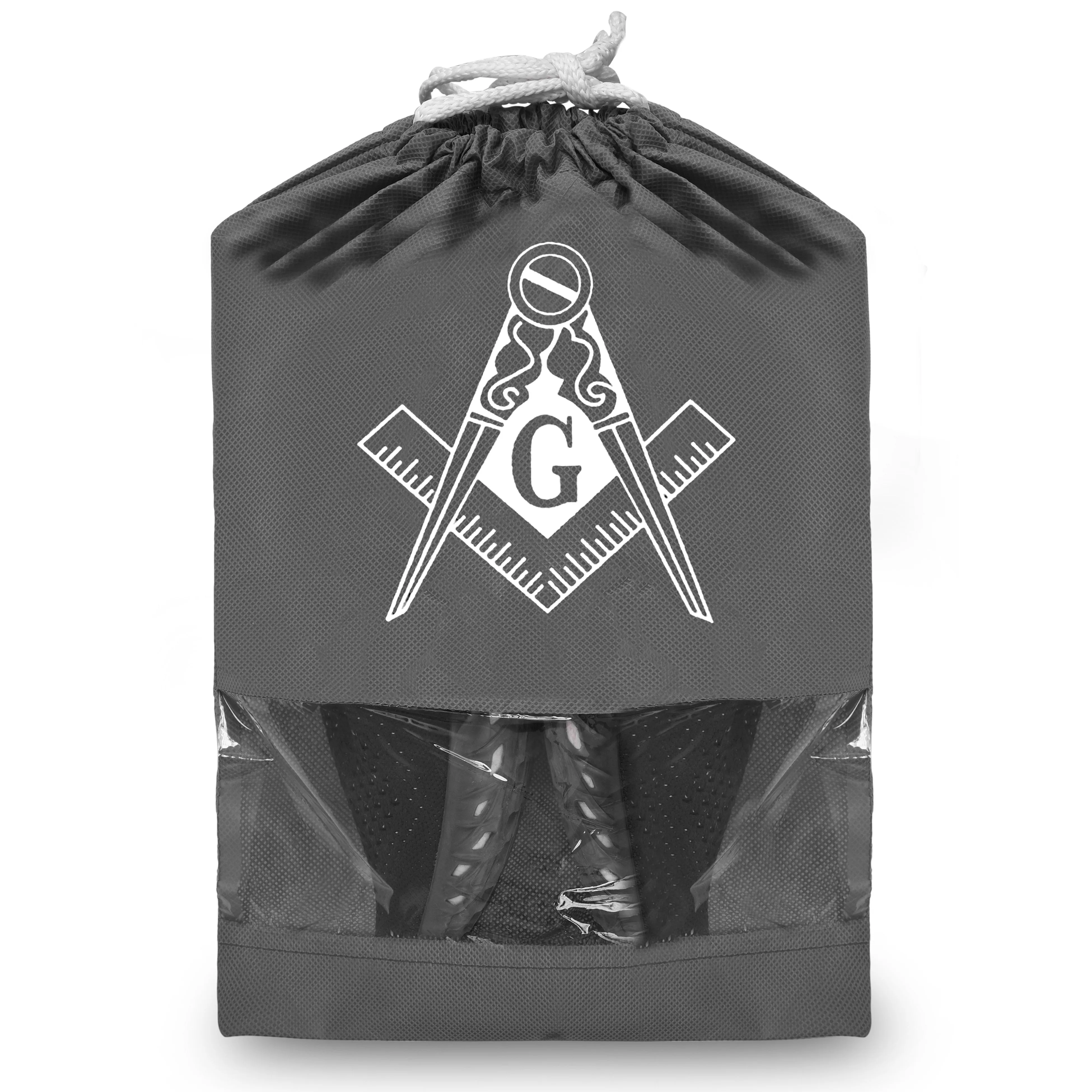 Master Mason Blue Lodge Shoe Cover - Gray Color (Set of 10)