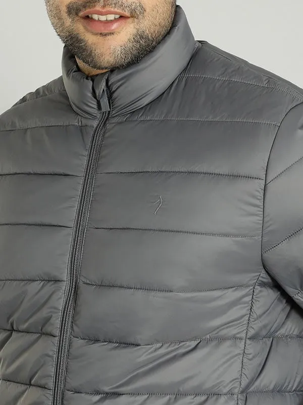 Men Solid Full Sleeve Puffer Jacket